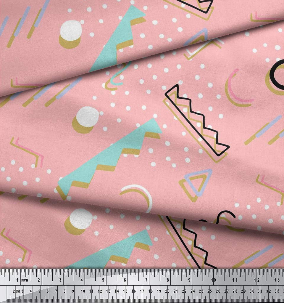 Soimoi Moss Georgette Pink Fabric by The Yard - 42