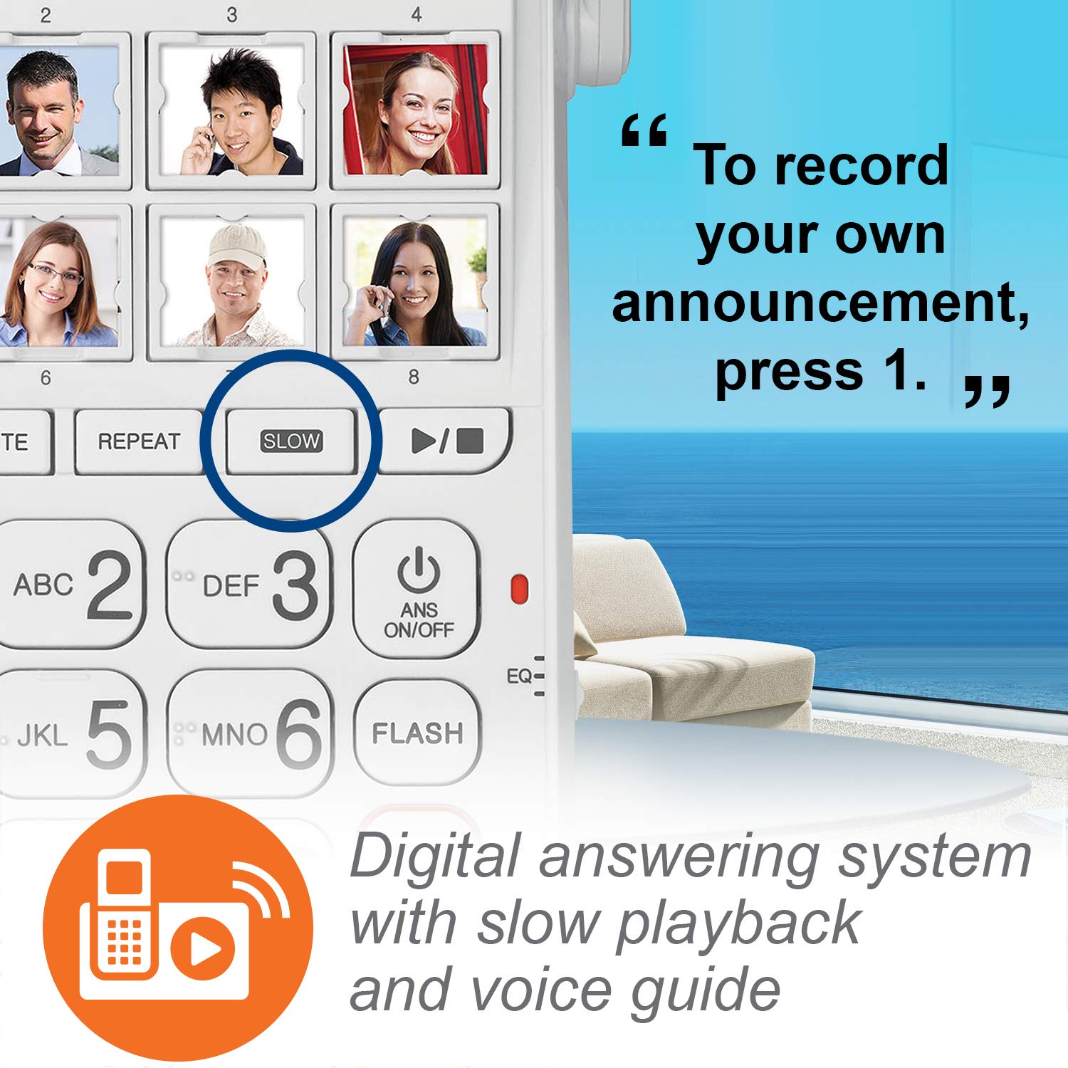 VTech CareLine SN5147 Amplified Corded/Cordless Phone for Seniors - 90dB Extra Loud Ringer, Big Buttons & Large LCD Display - Easy-to-Use Home & Office Landline Telephone System for Elderly & Hearing Impaired