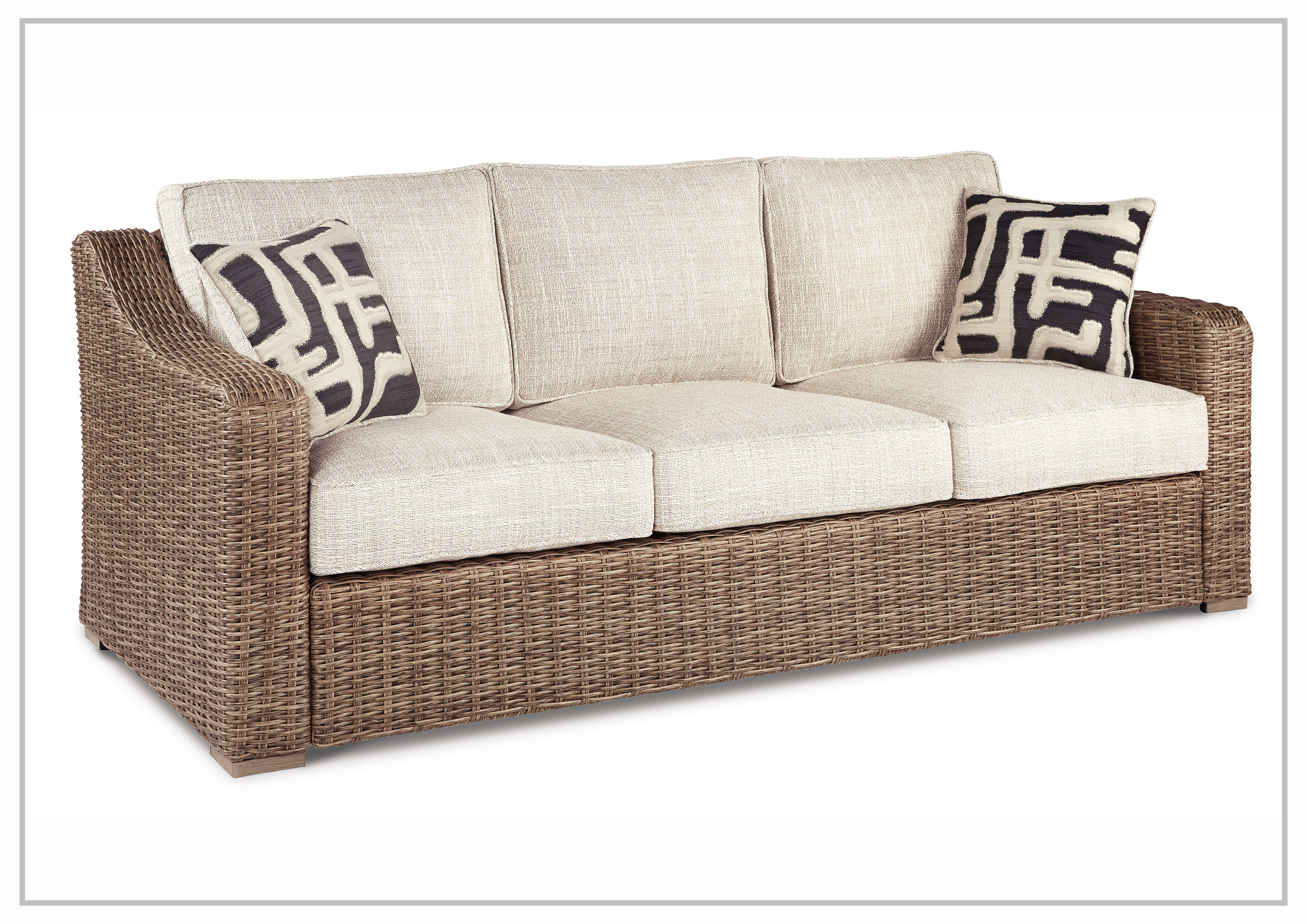 Gio Italia Borgata 3-Piece Outdoor Patio Furniture Set - Wicker Sofa & Lounge Chairs for Backyard, Garden, Poolside Relaxation
