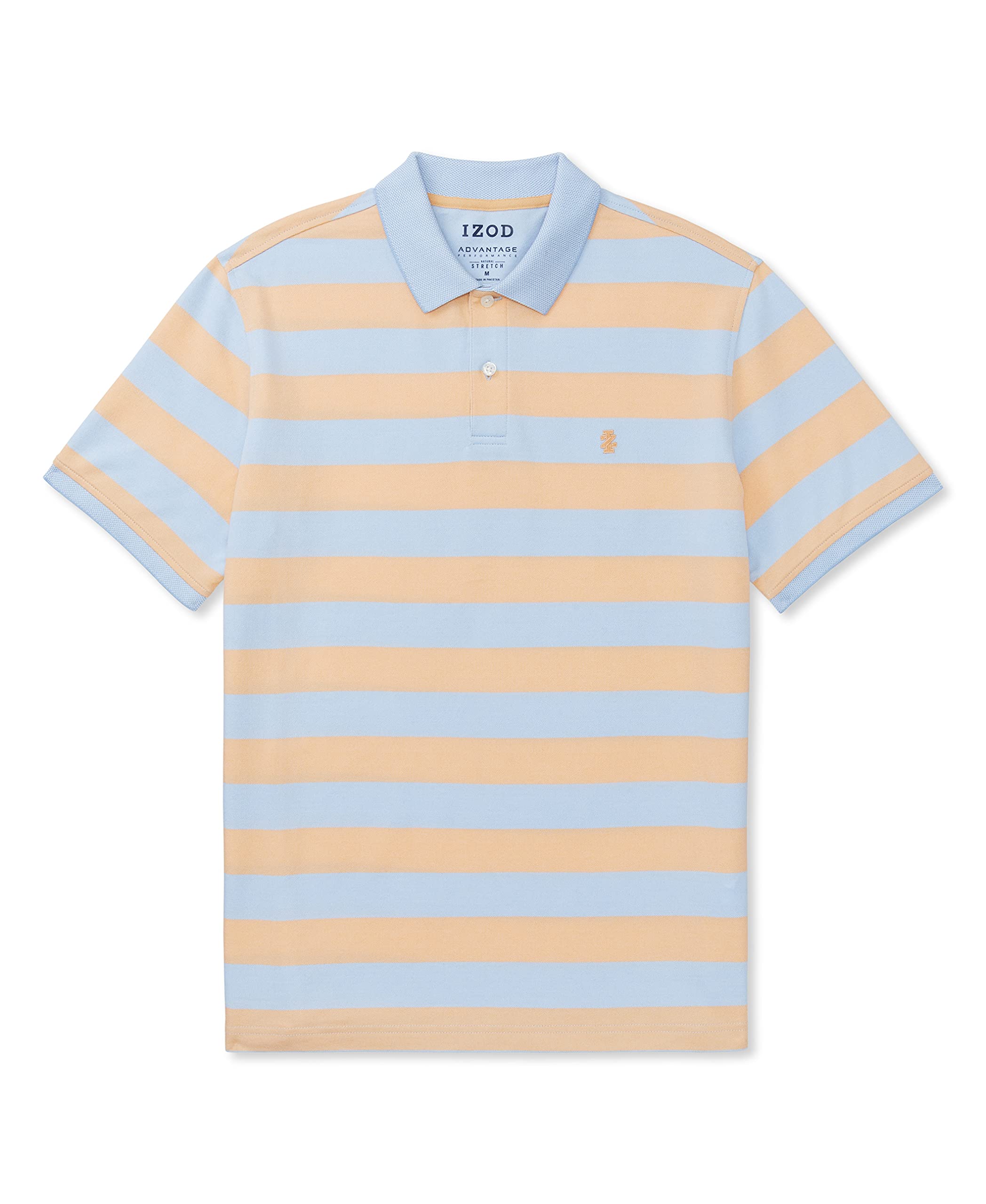 IZOD Men's Big & Tall Advantage Performance Short Sleeve Stripe Polo Shirt - Comfortable Casual Wear for Work, Golf & Outdoor Activities