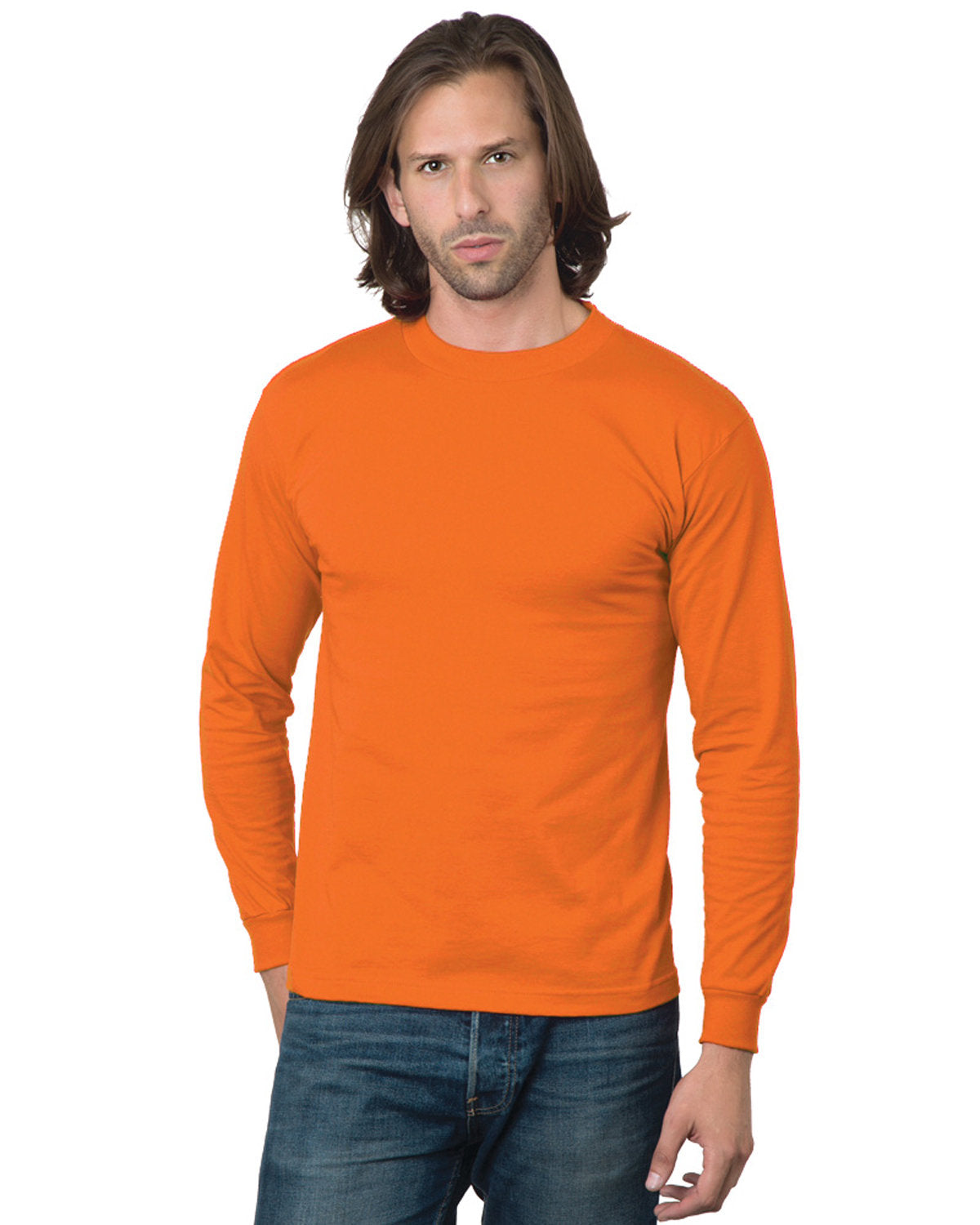 Bayside BA2955 Unisex Long Sleeve T-Shirt | Made in USA | Premium Cotton Comfort Fit | Casual Wear & Work Uniforms