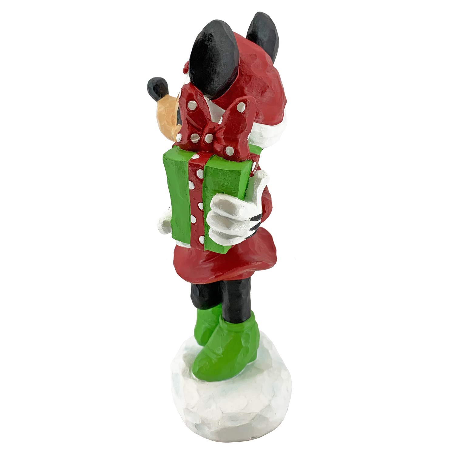 Disney Minnie Mouse Christmas Garden Statue - 11 Inch Tall Outdoor Holiday Decor, Officially Licensed Disney Collectible for Yard, Patio & Seasonal Display