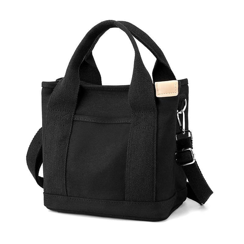 Stylish Women's Canvas Tote Bag with Multiple Pockets & Zipper Closure - Japanese Inspired Crossbody Shoulder Bag for Shopping, Travel & Everyday Use