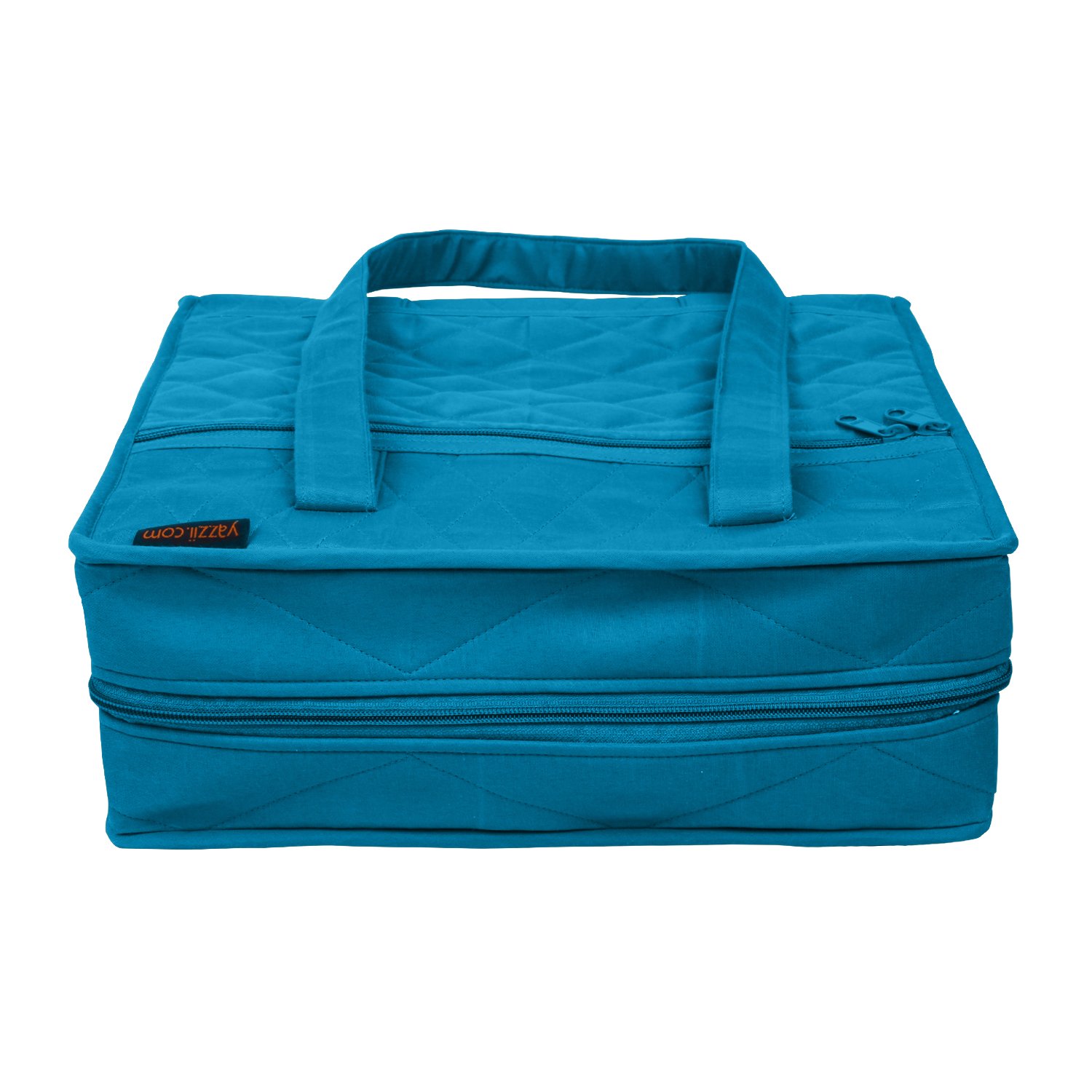 Yazzii Quilter’s Project Bag with 19 Pockets - Portable Craft Storage Organizer for Quilting, Sewing, Embroidery & Beading Supplies - Ideal for Travel, Workshops & Home Crafting - Aqua Blue