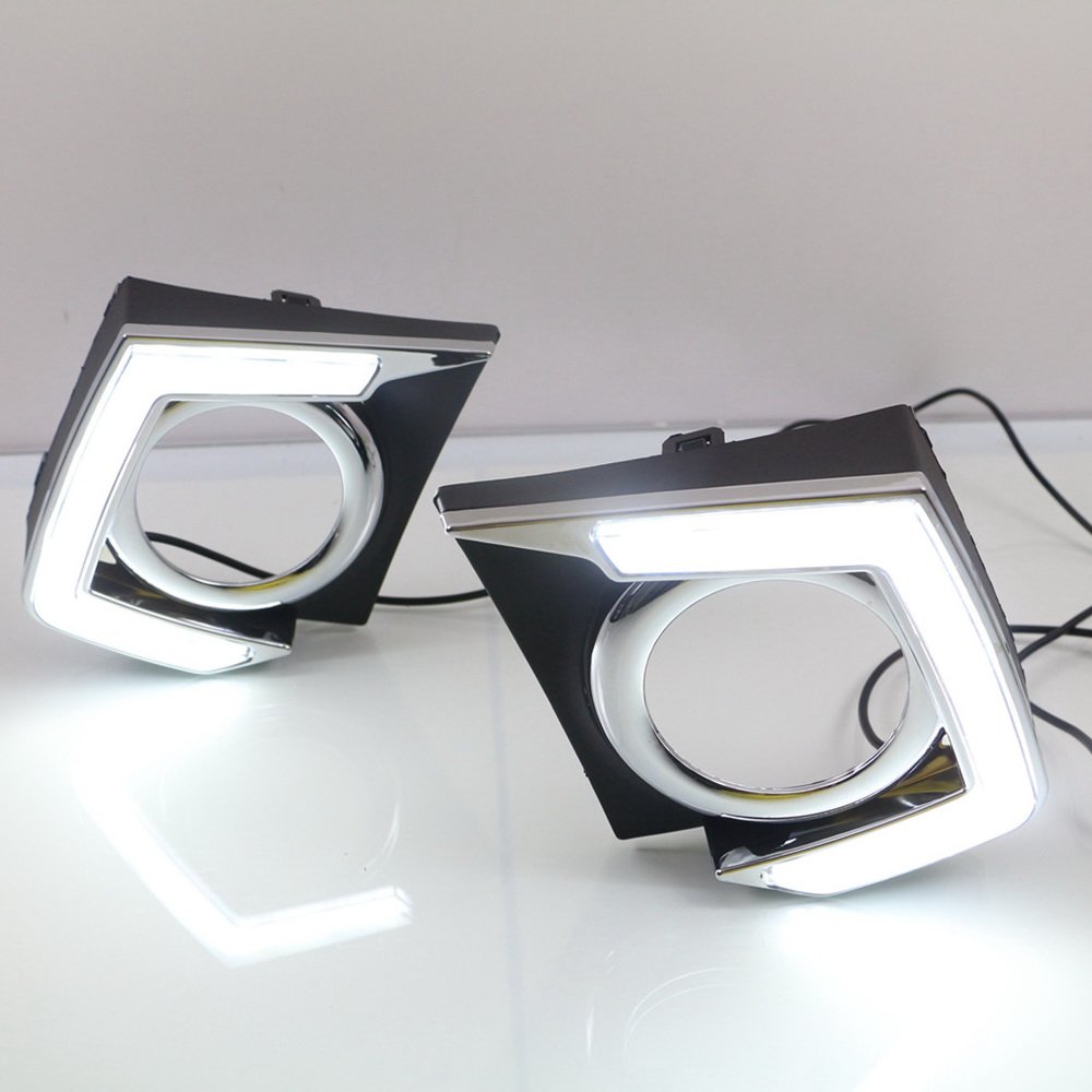Mitsubishi L200 Triton LED Daytime Running Lights DRL (2015-2019) - 6000K White LED Front Bumper Lights - Perfect for Off-Roading & Night Driving Safety