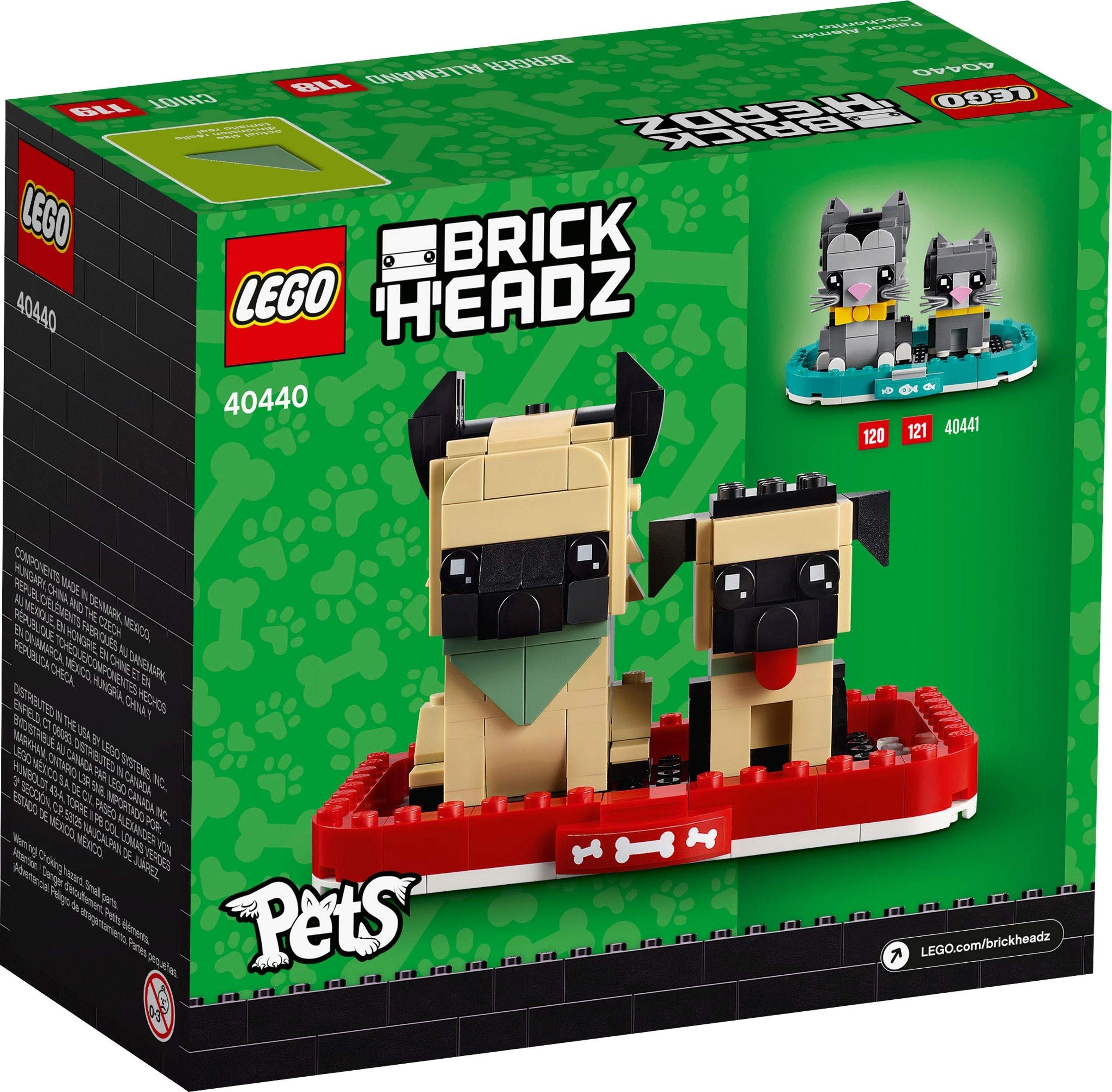 **LEGO BrickHeadz Pets Building Kit - German Shepherd, Cats, Fish, Birds & Hamsters (40440) | Fun DIY Animal Toy for Kids & Collectors | Perfect for Playtime, Gifts & Home Decor**