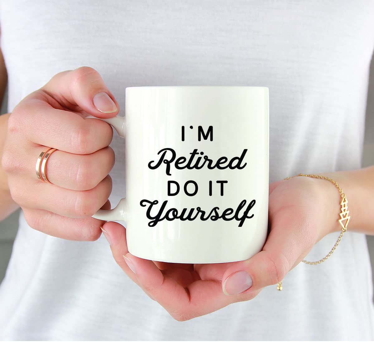 Funny Retirement Coffee Mug - 11oz Ceramic DIY Retirement Gift for Women, Men, Coworkers & Boss | Happy Retirement Present for Her & Him | Perfect for Office Farewell Parties & Retirement Celebrations