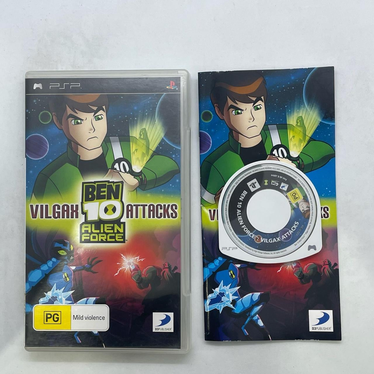 Ben 10 Alien Force: Vilgax Attacks PSP Game for Playstation Portable with Manual - Action-Packed Adventure for Kids & Teens