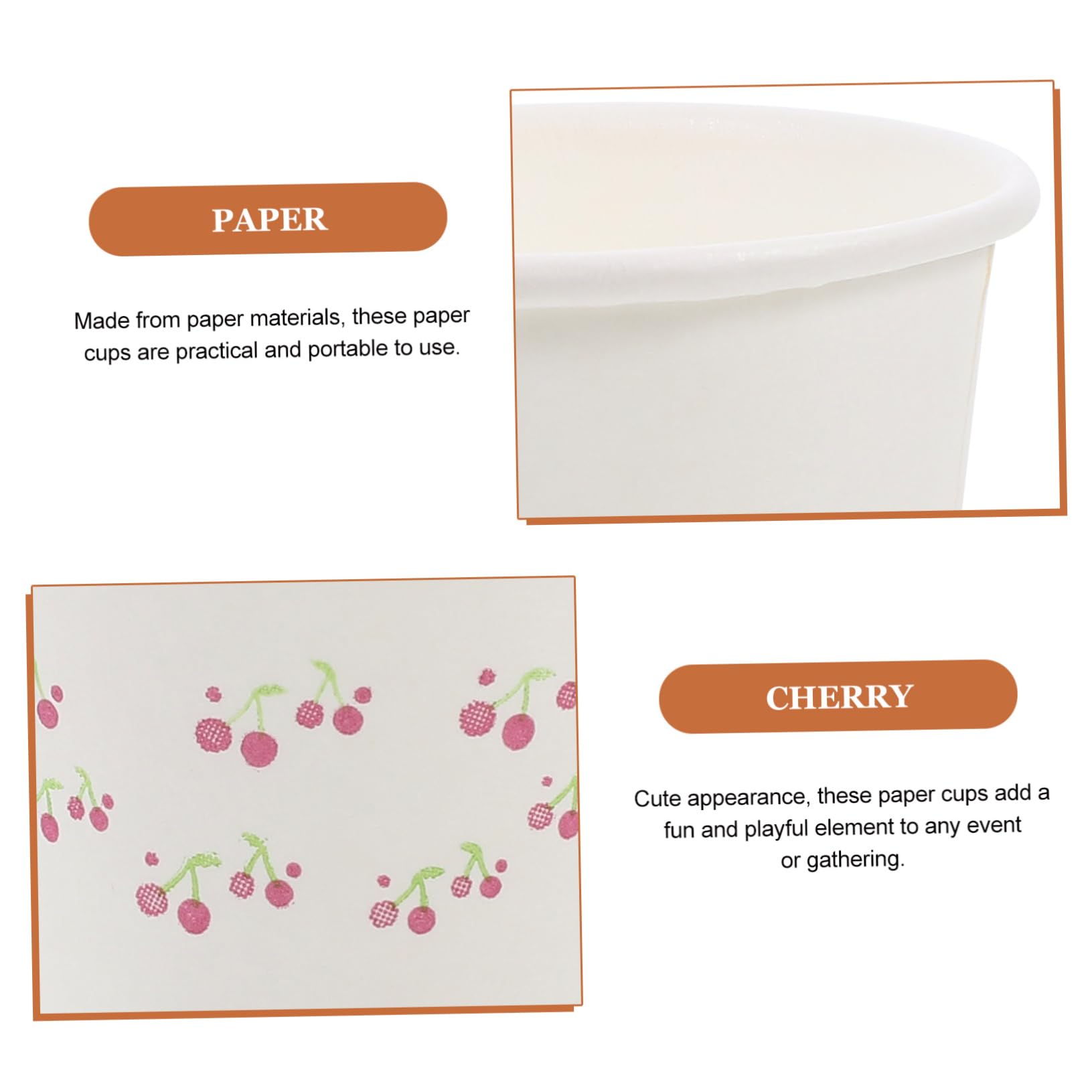 PartyKindom 3 Sets Disposable Mini Paper Cups - 50ml Small Drinking Cups for Coffee, Juice, Water | Bulk Party Supplies (100pcs x 3) | Perfect for Office Break Room, Picnics, BBQs, and Birthday Parties