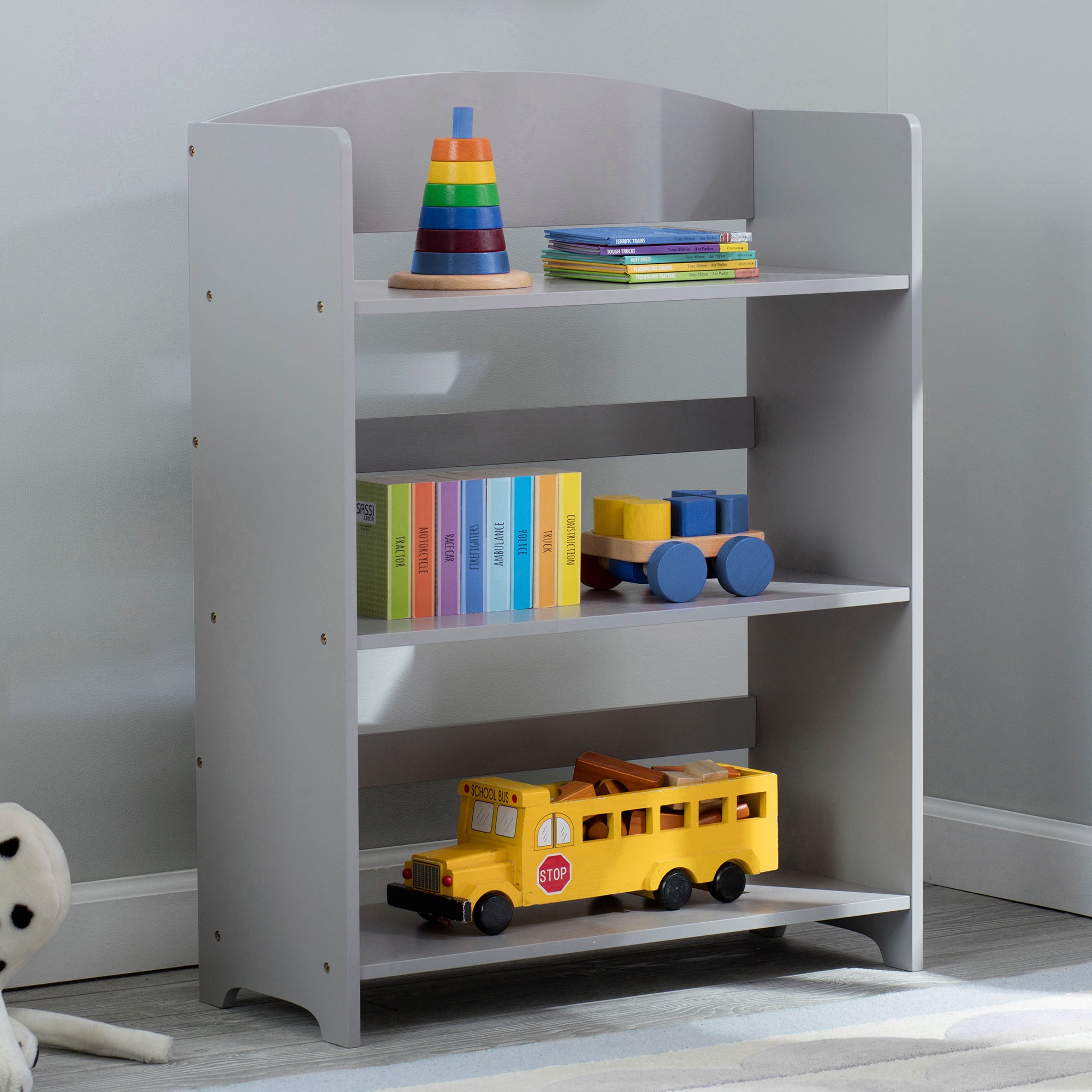 MySize Bookshelf - Adjustable & Modern Wooden Bookshelf for Home, Office, or Kids Room - Perfect for Organizing Books, Toys, and Decor