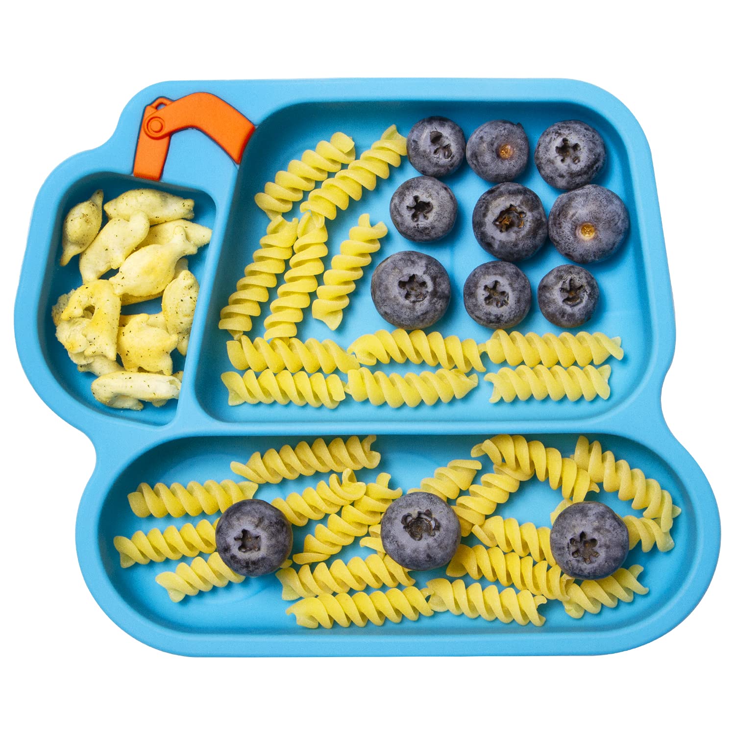 Non-Slip Silicone Suction Plate for Toddlers - 3 Compartment Baby Feeding Dish with Spill-Proof Design - BPA-Free High Chair Plate & Bowl Set - Microwave & Dishwasher Safe - Perfect for Mess-Free Mealtime at Home or Travel