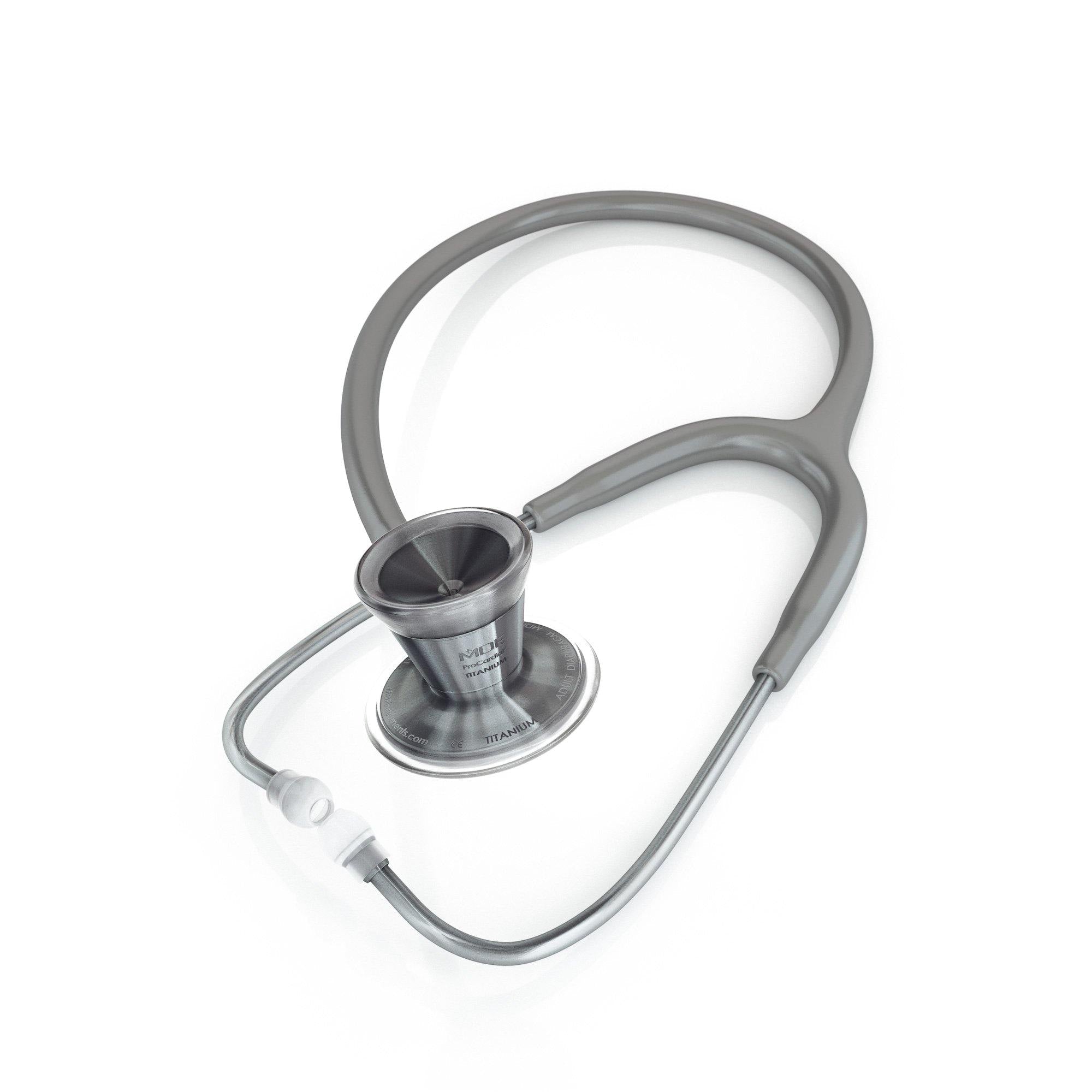 ProCardial® Titanium Cardiology Stethoscope - Grey/Metalika Finish - Premium Medical Stethoscope for Doctors, Nurses & Healthcare Professionals - Ideal for Cardiac Exams, Patient Monitoring & Clinical Use