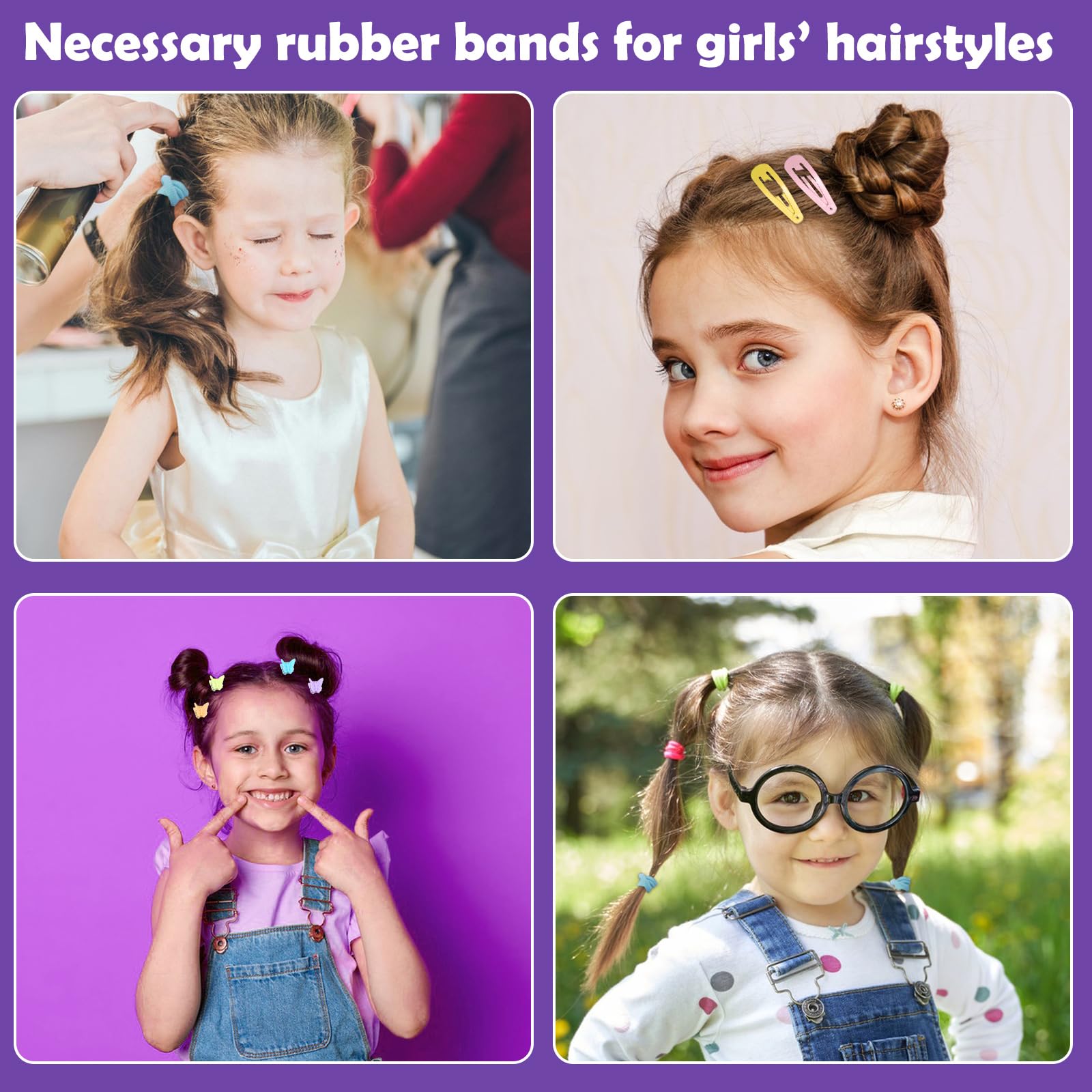 360 Pcs Girls Hair Accessories Set - Elastic Hair Ties, Clips & Ponytail Holders in 31 Colors for Toddlers & Kids | Perfect for School, Parties & Daily Styling