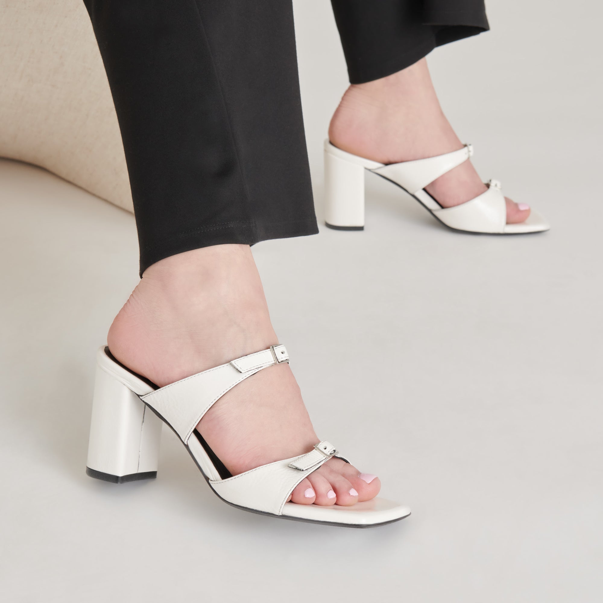 SHANE Women's Off-White Crinkle Patent Leather High Heels - Elegant Dress Pumps for Weddings, Parties & Office Wear