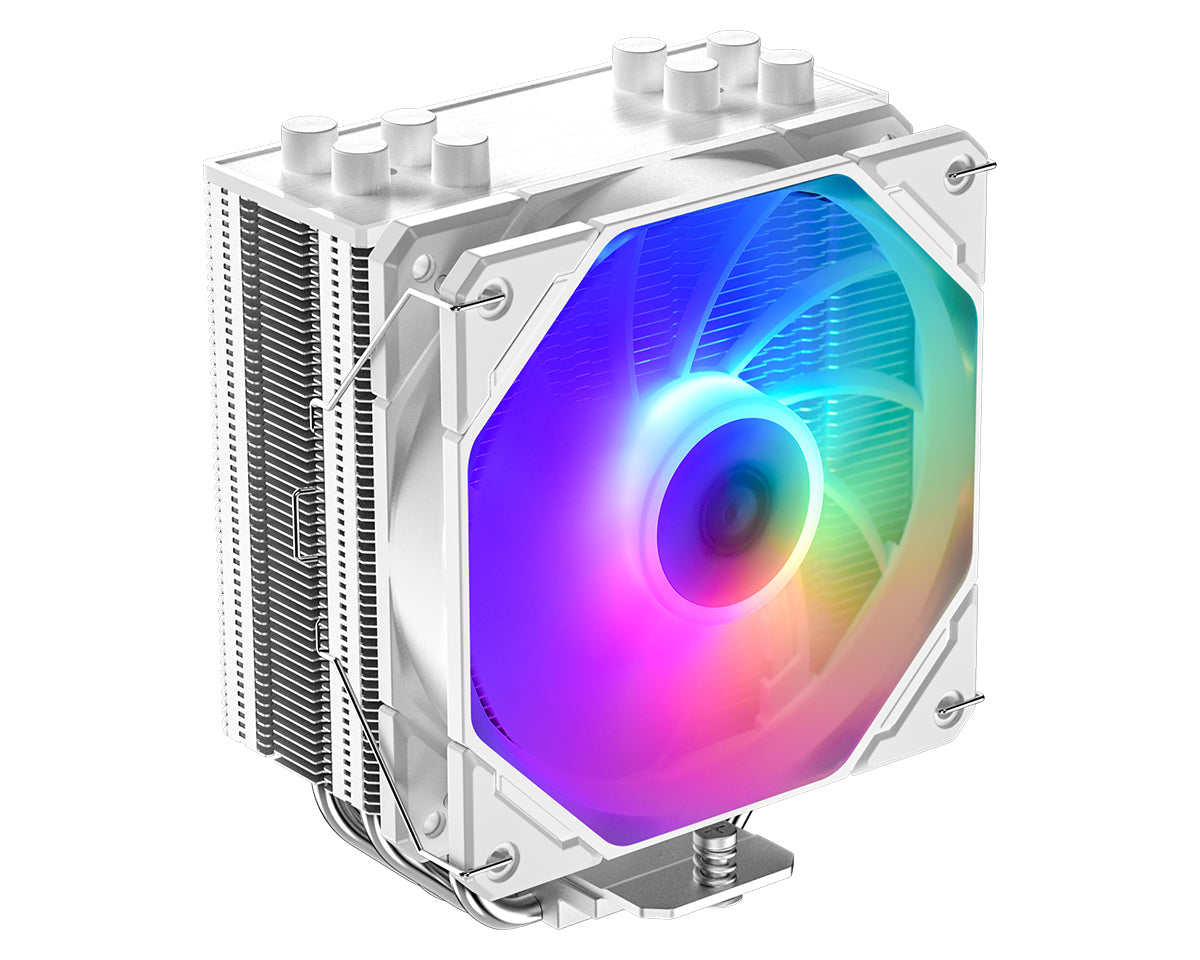 ID Cooling SE 224 XTS ARGB White CPU Air Cooler with 120mm PWM Fan - Perfect for Gaming PC Builds & High-Performance Cooling