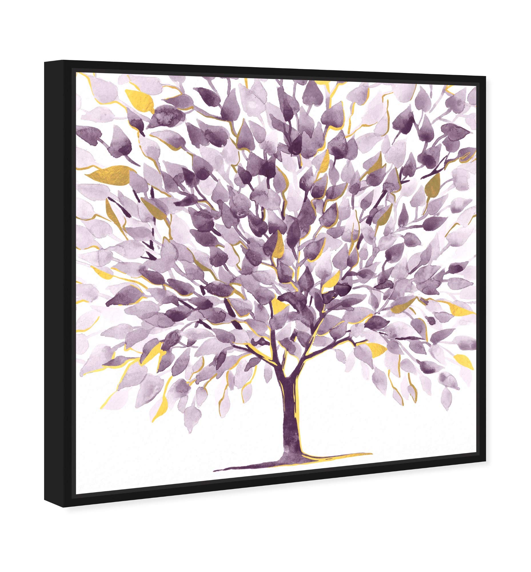 Oliver Gal Artist Co. 'Amethyst Tree' Floral Framed Canvas Wall Art - 30x30 Inches Purple & White Botanical Print for Living Room, Bedroom & Office Décor