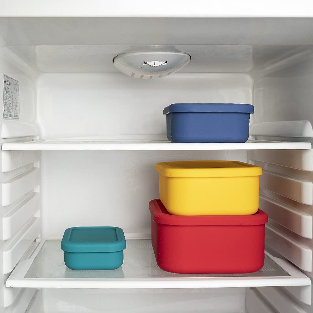 FENGCHEN 4-Piece Silicone Food Storage Container Set with Lids - BPA-Free, Freezer & Oven Safe, Airtight Meal Prep Containers for Kitchen, Office & Travel