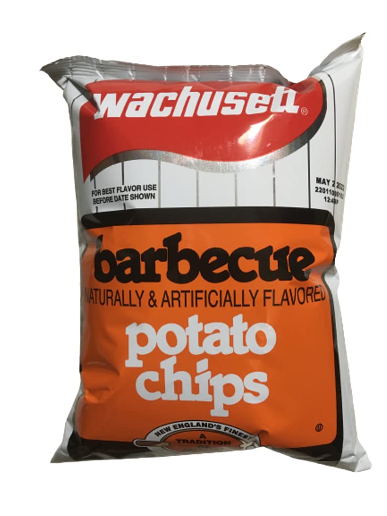 Wachusett Barbecue Chips - 6 Pack of 4.5-Ounce Bags - Crunchy BBQ Potato Snacks for Parties, Picnics & Game Day Snacking