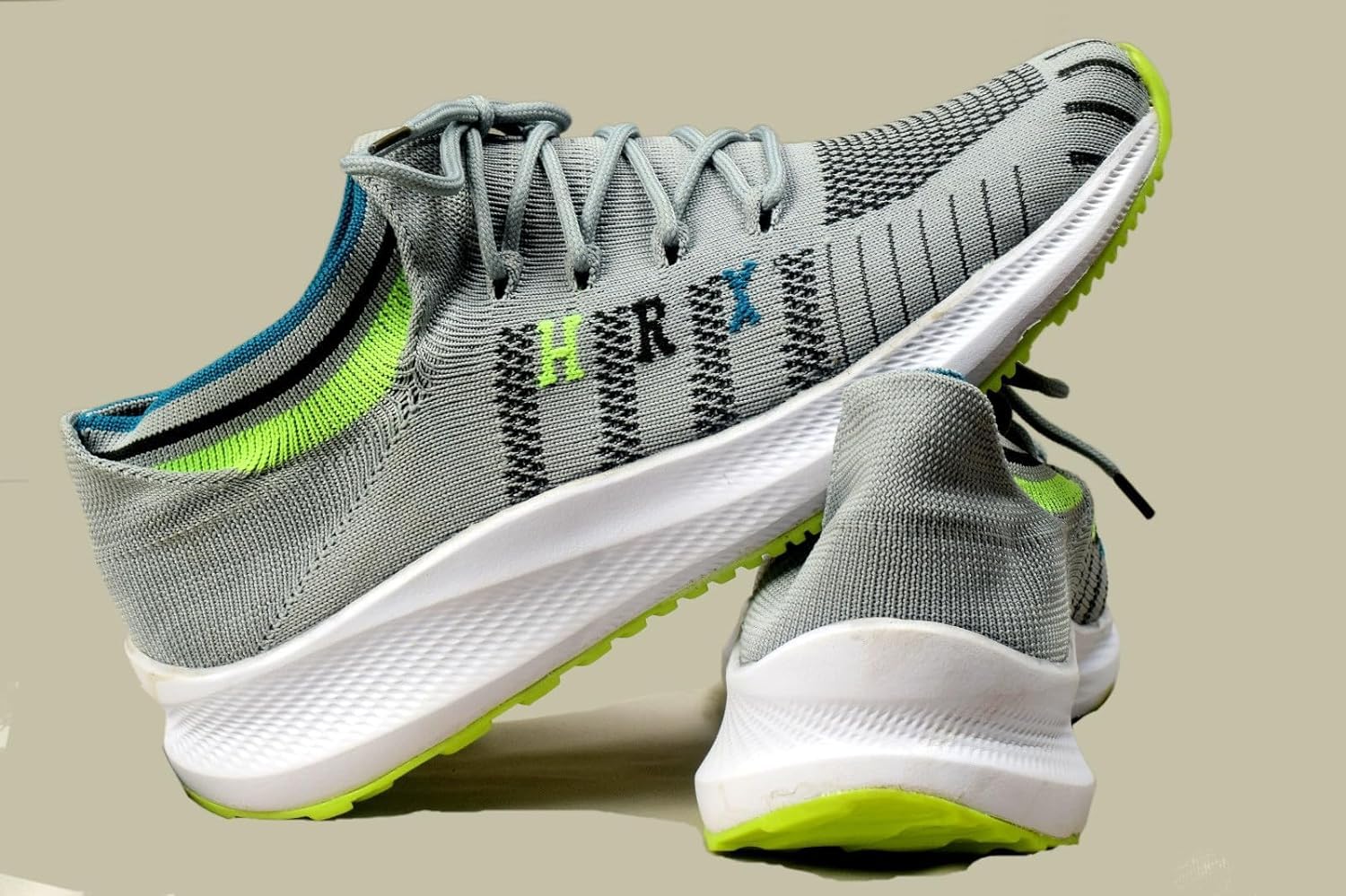 Men's T-Black Sports Shoes - Breathable Lace-Up Running & Walking Shoes for Men - Lightweight Grey Athletic Sneakers for Gym, Jogging & Casual Wear