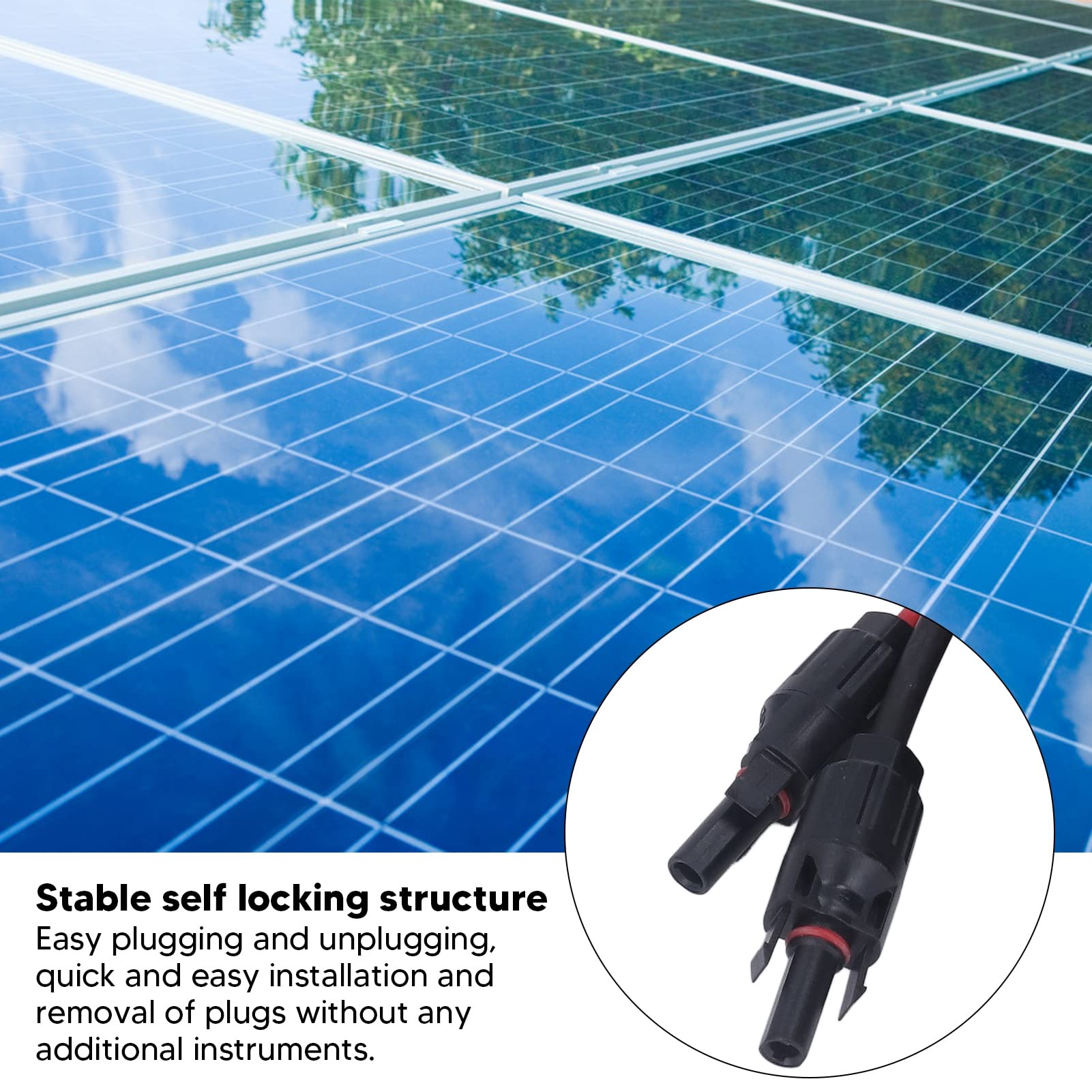 4mm² Industrial Solar Extension Cord - IP68 Waterproof Solar Cable (2-Pack) - Perfect for Outdoor Solar Panels, Garden Lights & RV Power