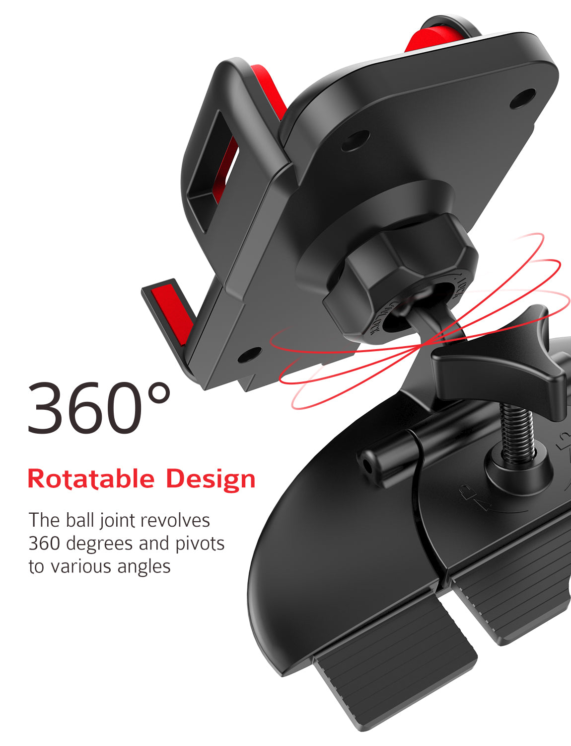 Mpow 051BR CD Slot Car Phone Mount Holder - Universal Hands-Free Car Accessory for iPhone, Samsung, GPS - Perfect for Commuting, Road Trips & Navigation