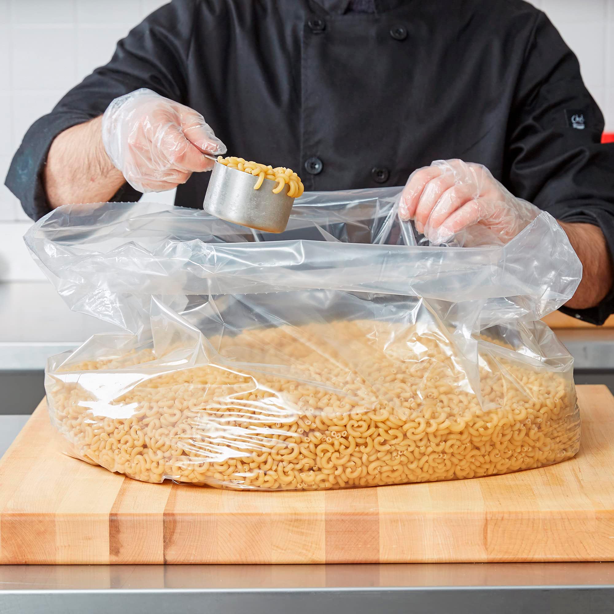 APQ Gusseted Plastic Bags for Food Storage - 16x14x36 Inches, 350 Pack - 2 Mil Thick Clear Poly Bags with Open End - Leak-Proof Produce & Gift Bags for Groceries, Party Favors, Retail Packaging & Bulk Food Storage