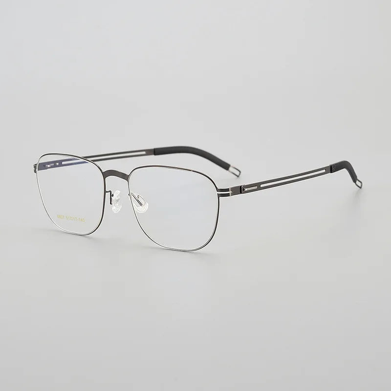 Black Stainless Steel Square Eyeglasses for Women - Full Rim Frame BM6607 | Stylish & Durable Glasses for Work, Reading & Fashion Accessories