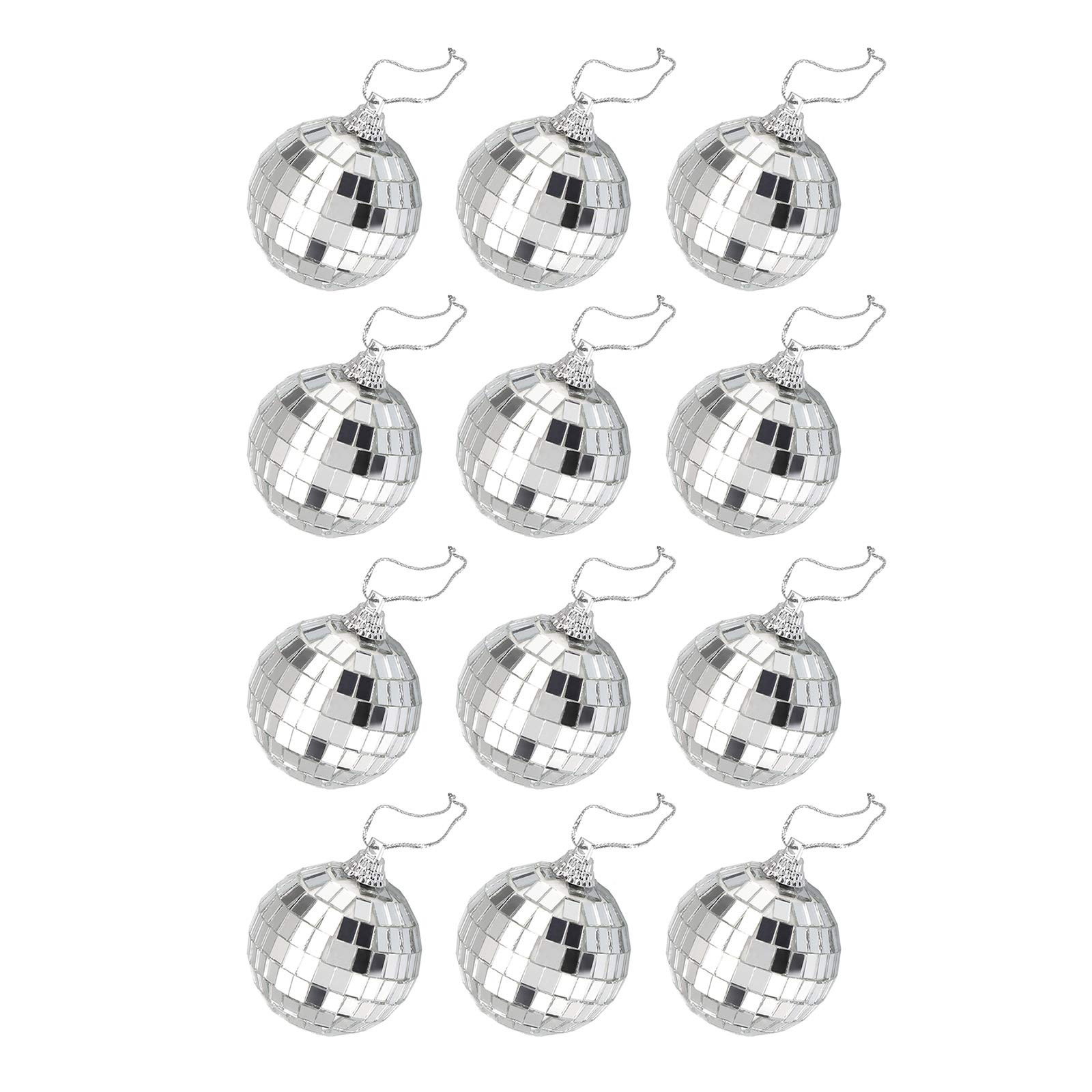 Weiye 12-Pack Disco Ball Mirror Balls - Glitter Party Decorations for Dance Parties, Events & Kids Play Activities - Sparkling Disco Toy Balls for Home Decor, Nightclub & Themed Parties