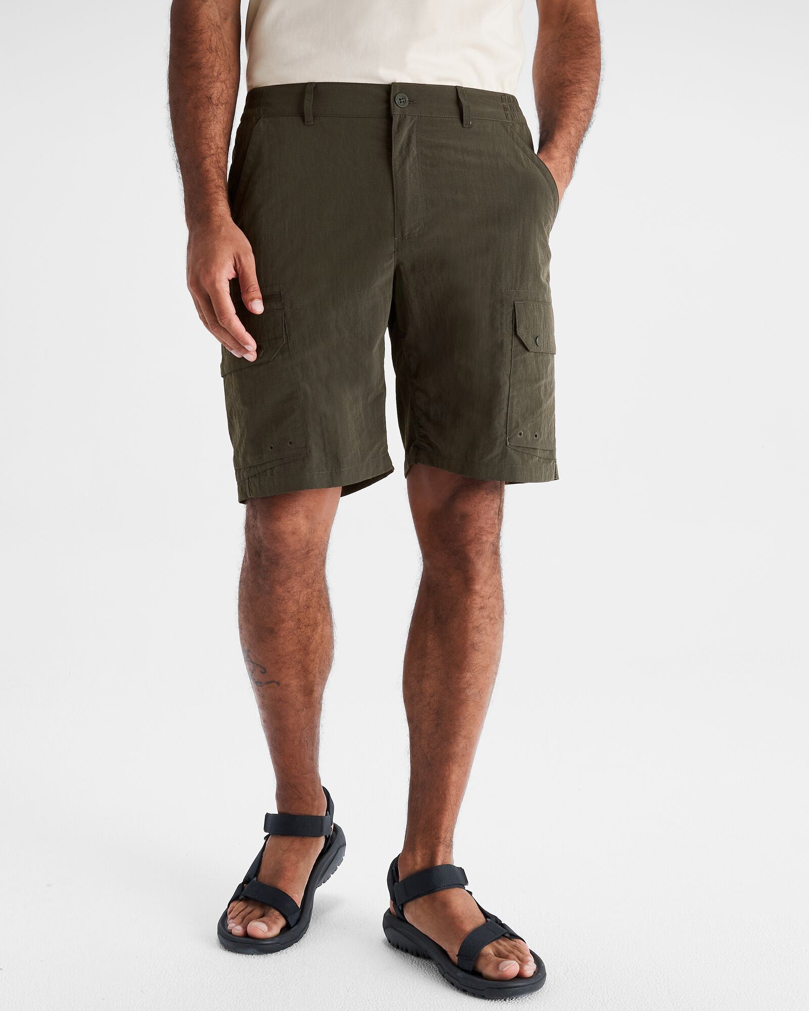 Men's EVRY Day Cargo Shorts - Comfortable Casual Outdoor Shorts with Multiple Pockets | Perfect for Hiking, Camping & Summer Activities (Dark Moss)