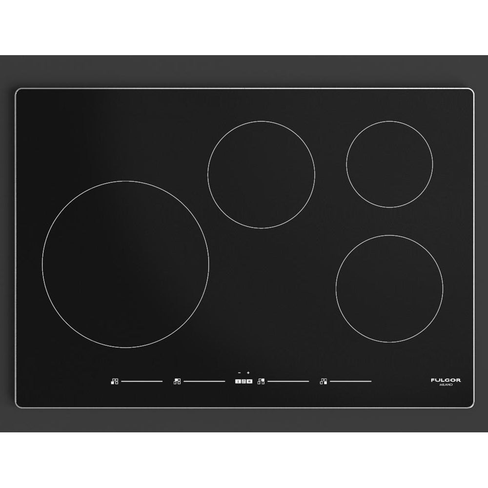 Fulgor Milano 30 Inch 700 Series Induction Cooktop with 4 Burners - F7IT30S1 | Fast Heating Electric Stove for Modern Kitchen Cooking, Boiling & Sautéing