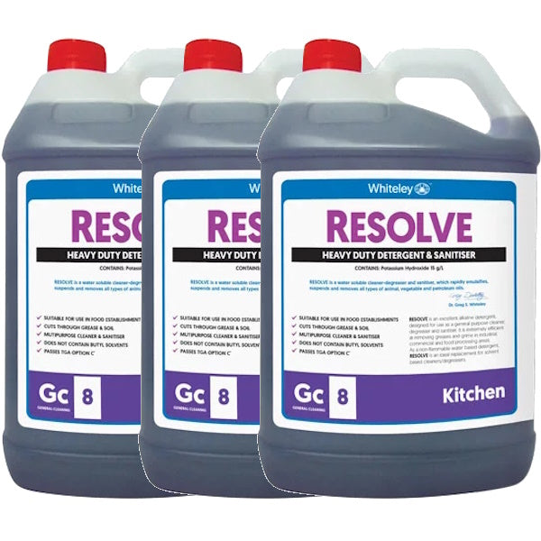 Whiteley Resolve Heavy Duty Laundry Detergent & Sanitizer - Powerful Stain Removal & Germ Protection for Tough Stains & Odors | Perfect for Workwear, Sports Gear & Household Cleaning