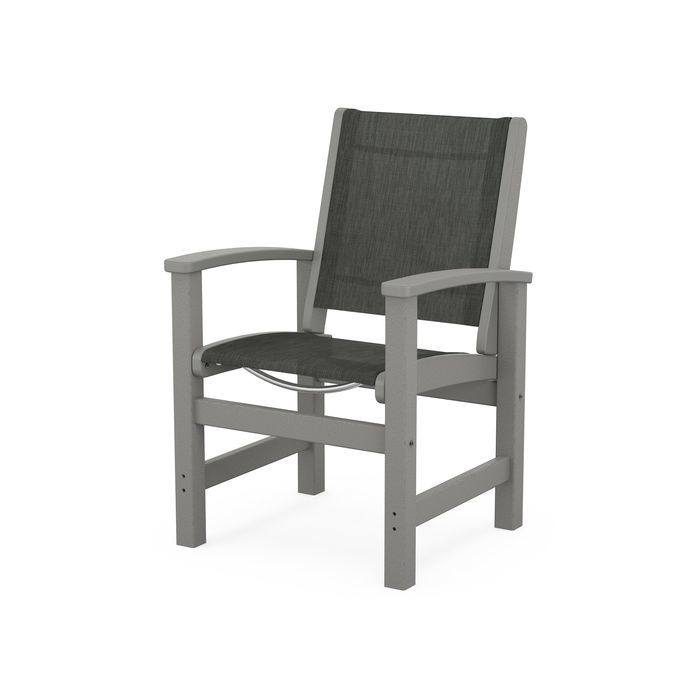 POLYWOOD Coastal Dining Chair - Weather-Resistant Outdoor Furniture, All-Weather Adirondack Chair for Patio, Deck, Garden & Poolside - Perfect for Backyard, Beach House & Waterfront Dining