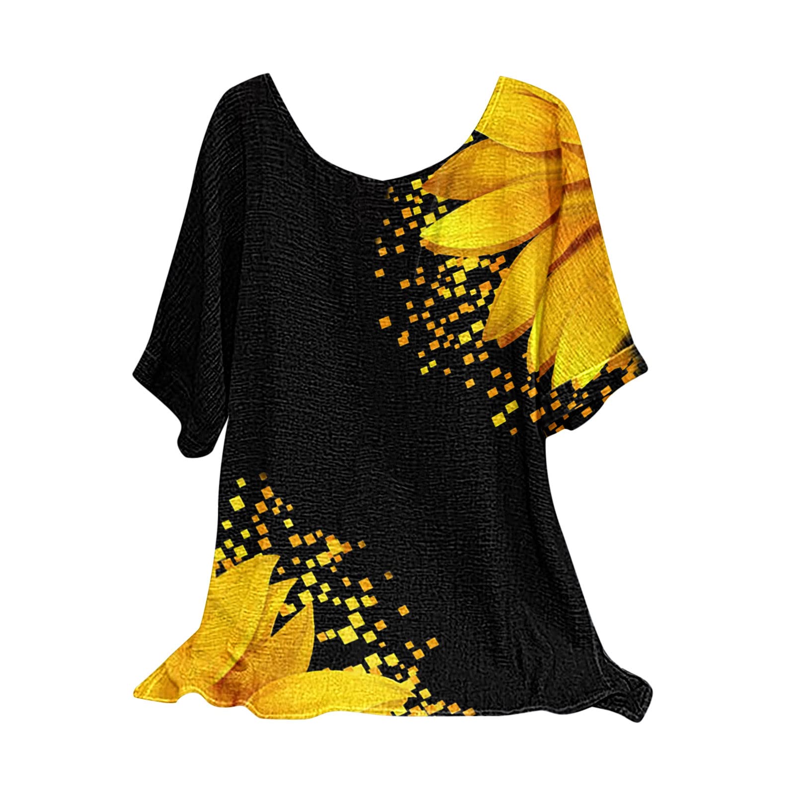 Women's Casual Summer Tops - V Neck Short Sleeve Blouses, Loose Fit Work Tunic Shirts for Office, Travel & Everyday Wear