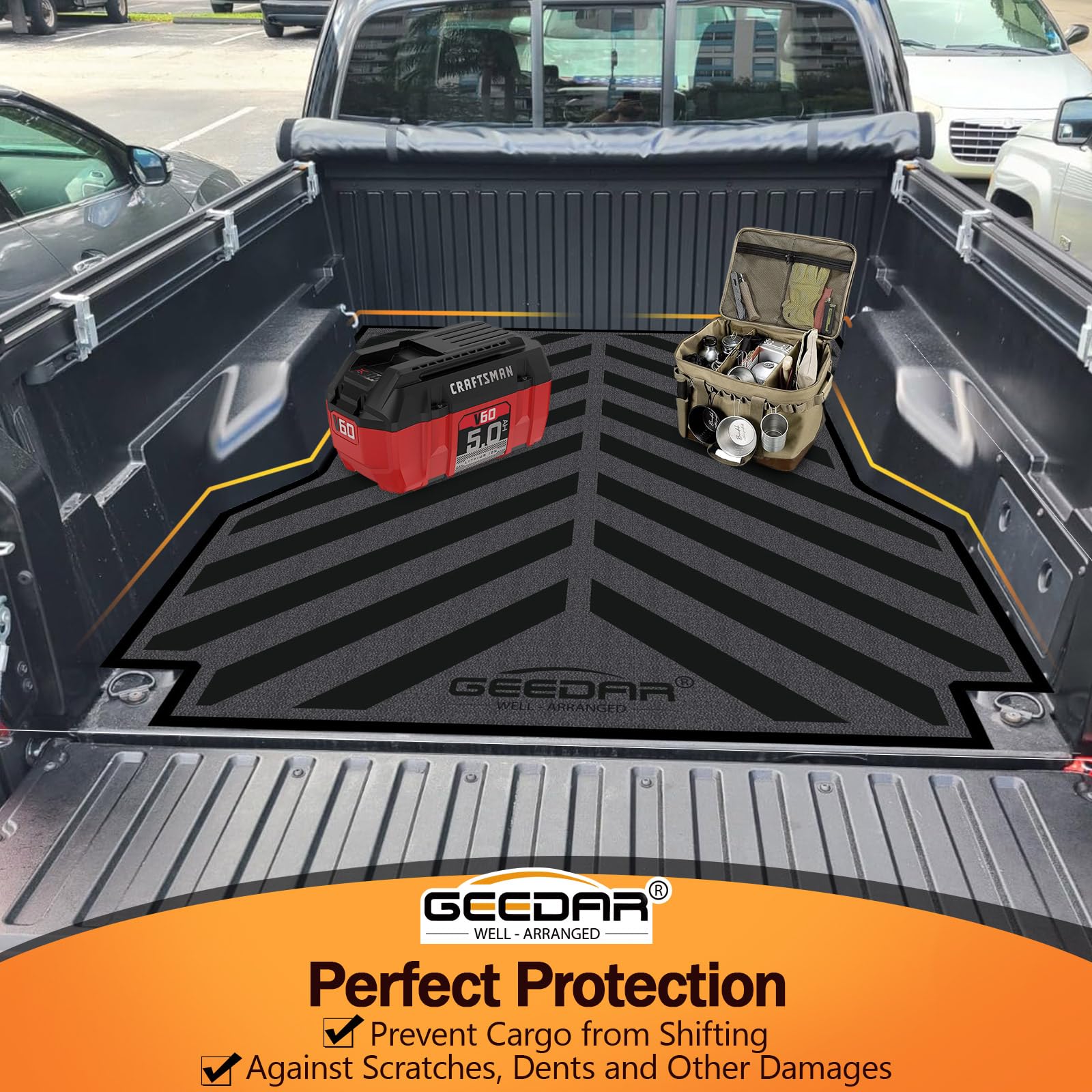 Heavy Duty Rubber Truck Bed Mat for 2005-2023 Toyota Tacoma 6ft Long Bed | Durable Non-Slip Bed Liner | Black | Perfect for Hauling, Off-Roading & Work Site Protection