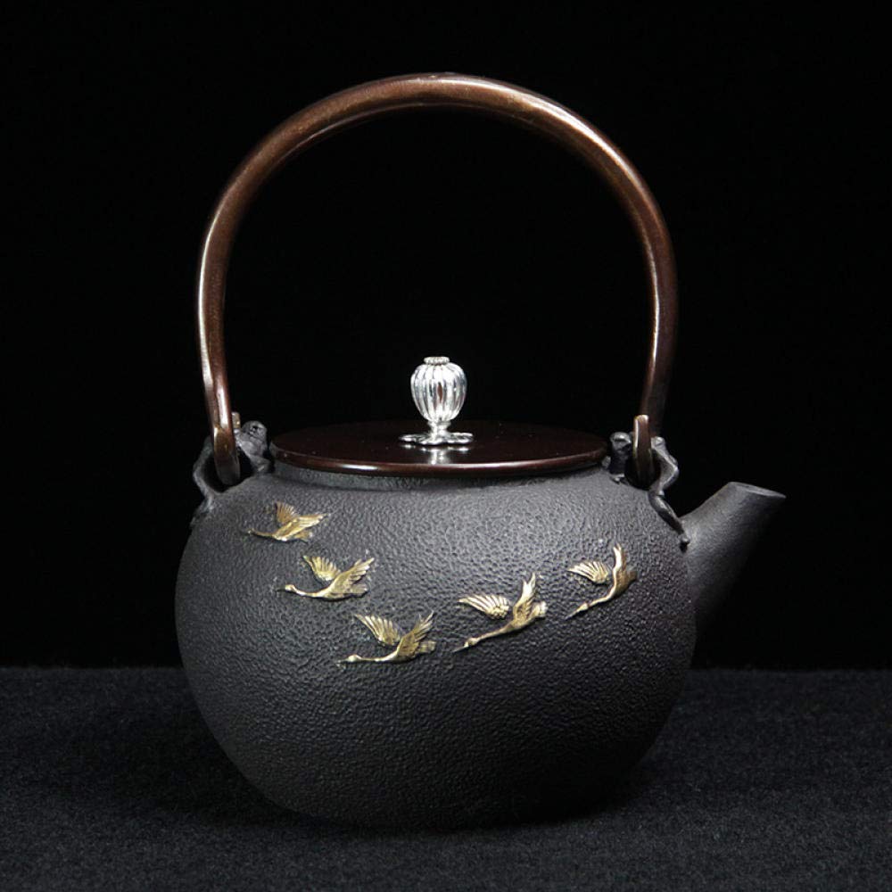 Premium Uncoated Handmade Japanese Cast Iron Teapot Kettle - Authentic Tetsubin for Boiling Water & Traditional Tea Ceremony | Perfect for Matcha, Sencha & Home Tea Brewing | Durable Iron Tea Set for Daily Use & Gift Giving