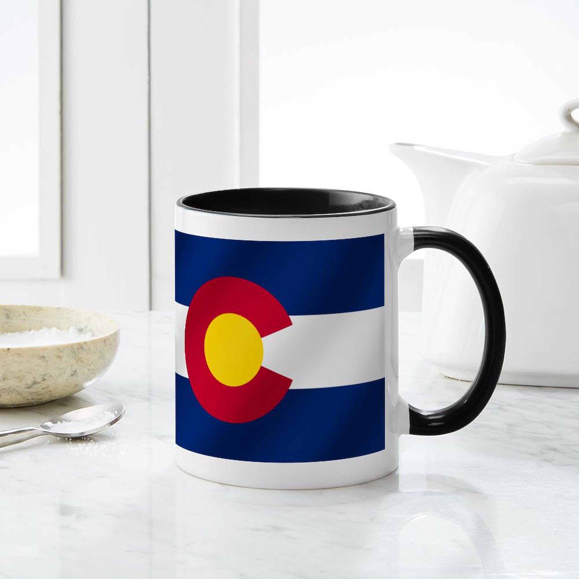 Colorado Flag Ceramic Coffee Mug 11 oz (325 ml) - Perfect for Home, Office & Gifting - State Pride Drinkware for Hot & Cold Beverages
