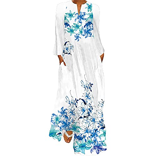JPVDPA Women's Sleeveless Maxi Dresses - Casual Loose Long Summer Dress with Striped Floral Print | Perfect for Beach Vacation, Outdoor Parties and Daily Wear