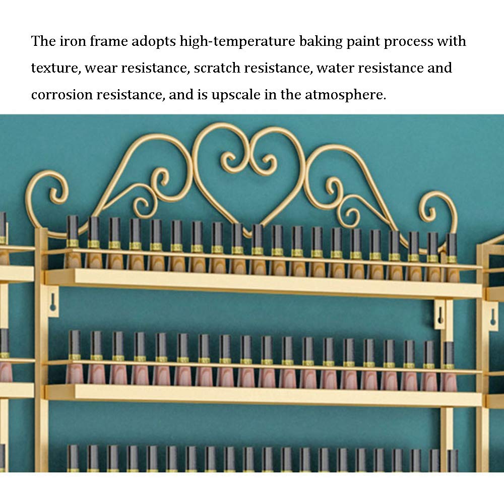 Wall-Mounted Nail Polish Organizer - Metal Display Rack for Nail Salon, Retail Store & Cosmetics Shop - Holds Lipsticks & Perfumes - Perfect for Salon Organization & Retail Product Display
