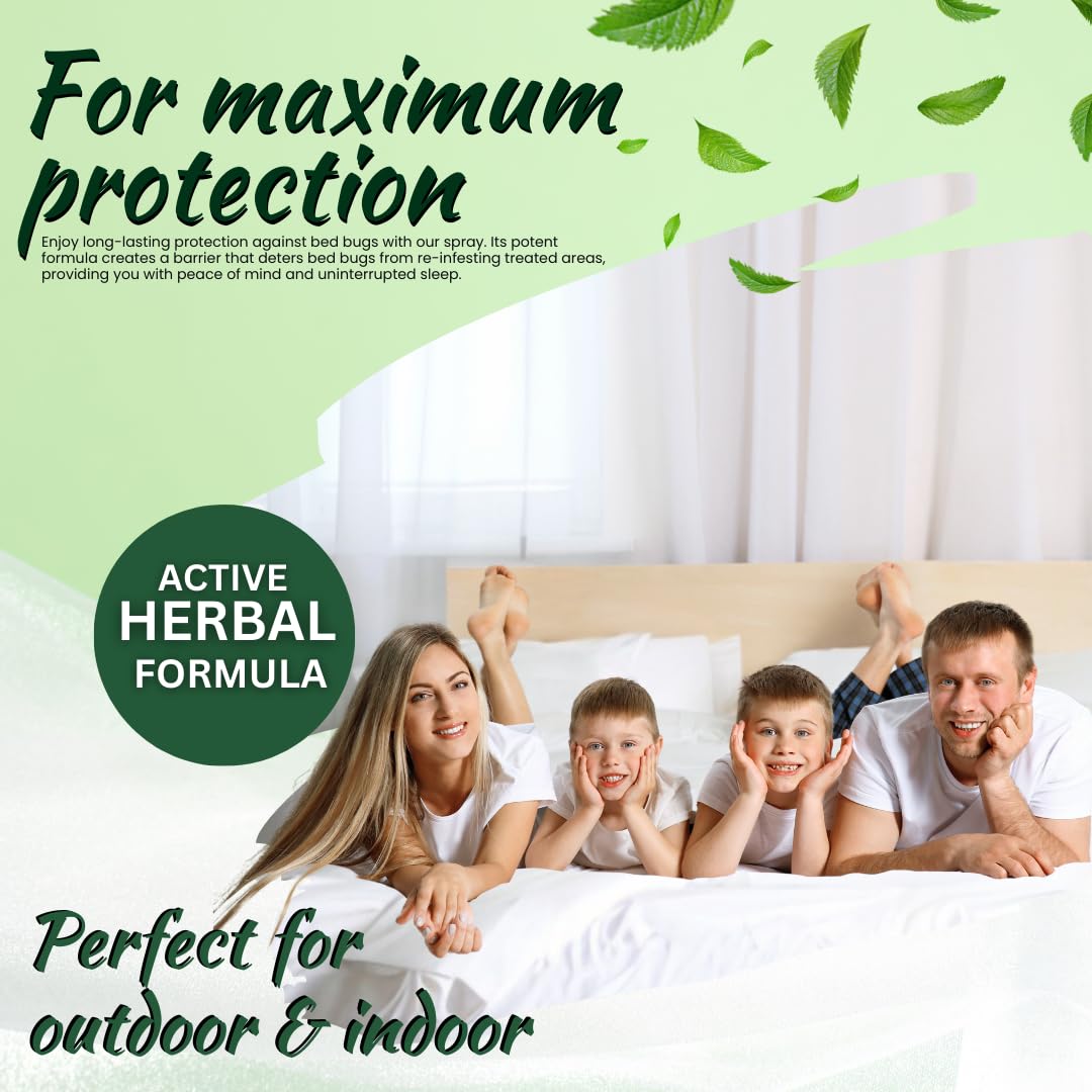 Veganie-X Natural Bed Bug Killer Spray - Organic Herbal Insect Repellent for Long Lasting Protection | Fast Acting Formula | Safe for Kids & Pets with Pleasant Fragrance (200ml) | Perfect for Mattresses, Furniture & Travel Use