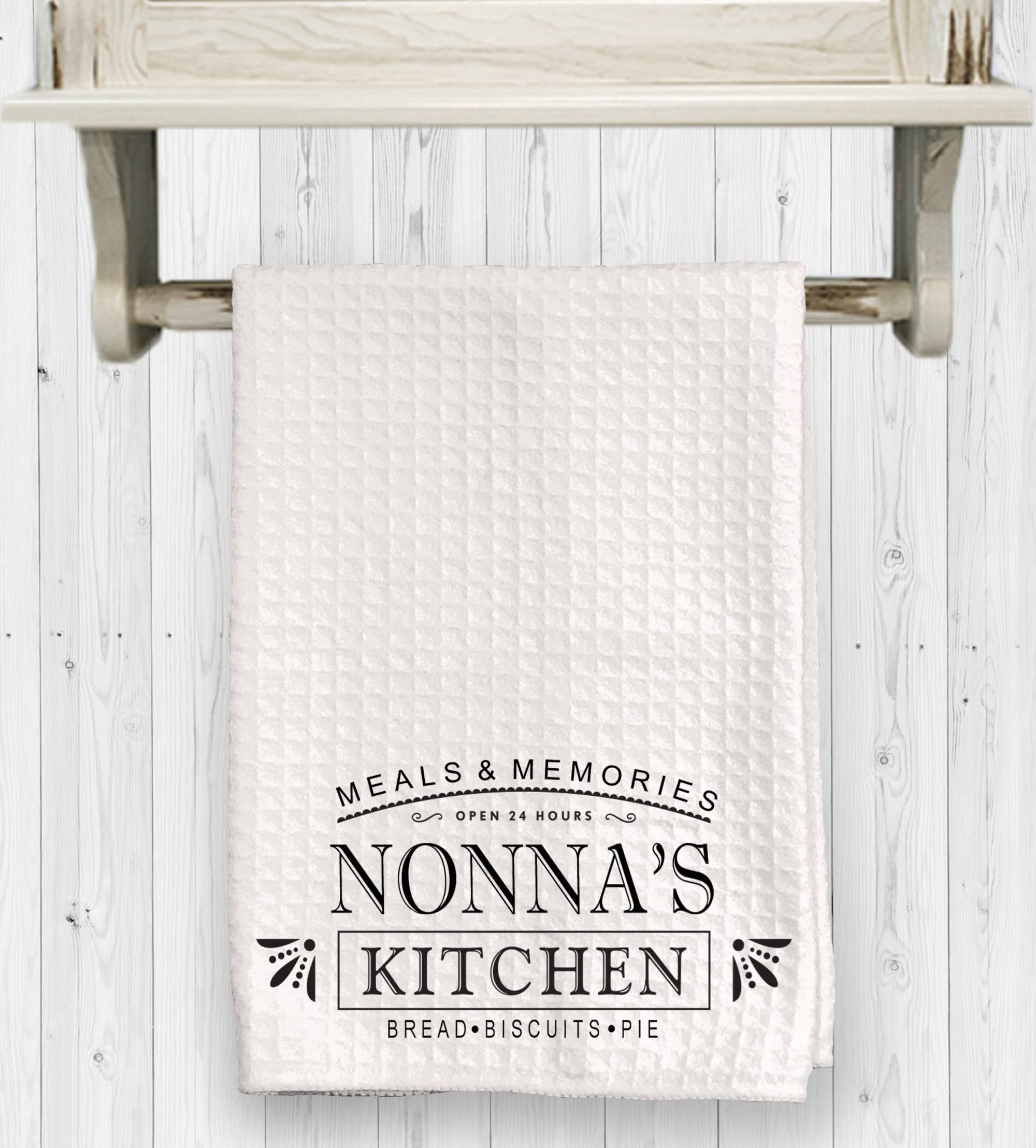 Custom Personalized Kitchen Towel Set - 16x24 Inch Waffle Weave Dish Towels for Farmhouse Decor | Perfect for Cooking, Baking & Rustic Home Decor