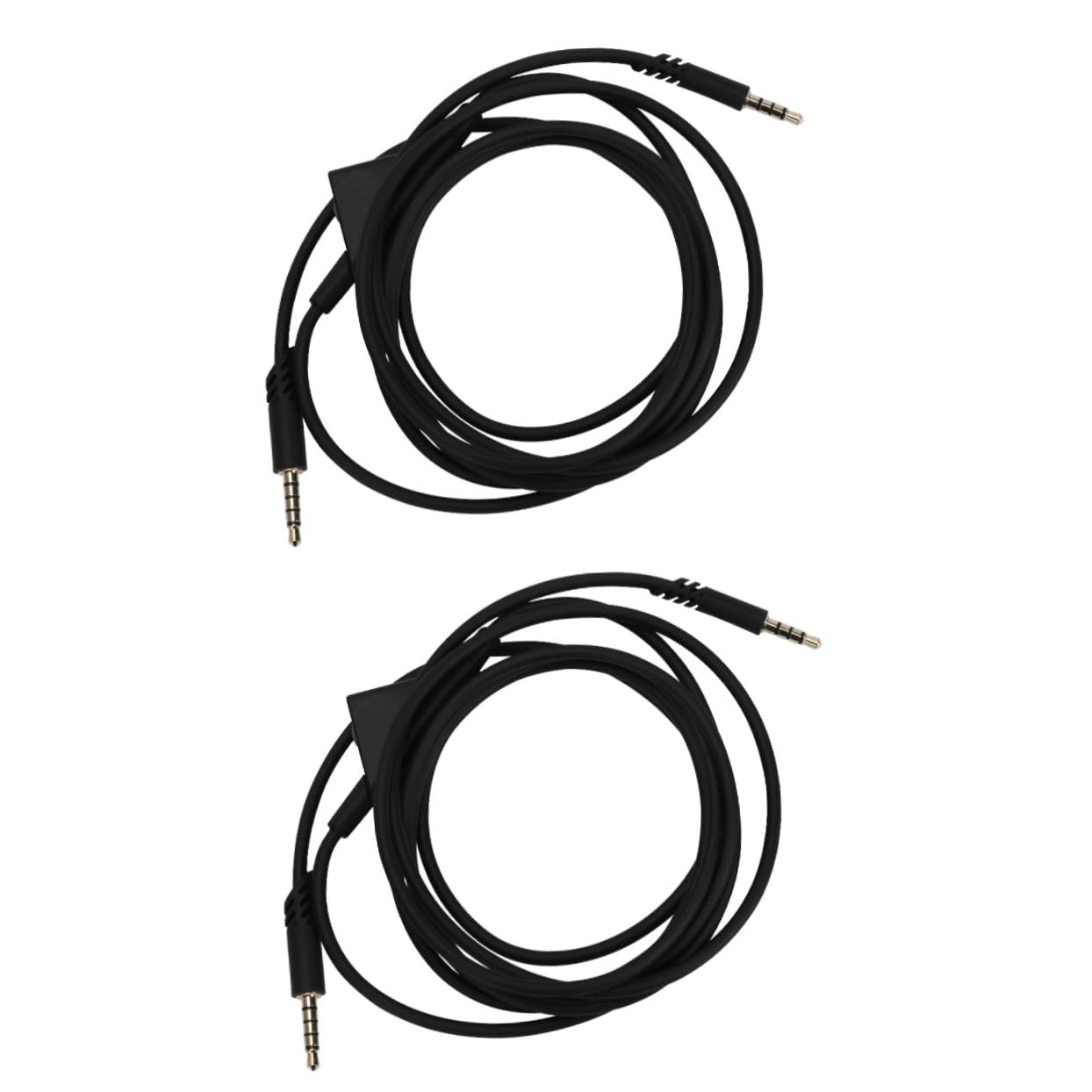DOITOOL 2 Pack Replacement Gaming Headset Cable - 3.5mm Audio Wire for Headphones, Compatible with PS4, Xbox, PC - Black (Perfect for Gaming, Streaming & Online Meetings)