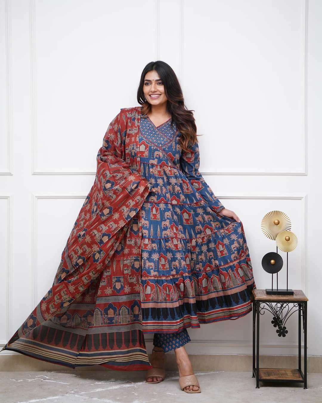 Stylish Blue Ready-to-Wear Pant Suit with Designer Embroidery - Perfect for Weddings, Parties & Formal Events