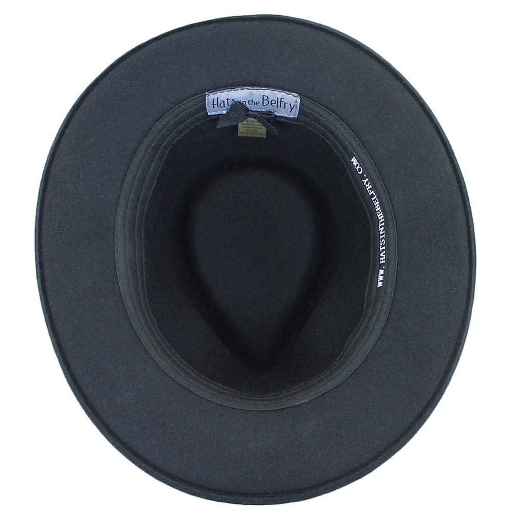 Wool Crushable Fedora Hat - Black, Grey, Navy, Brown for Outdoor & Travel