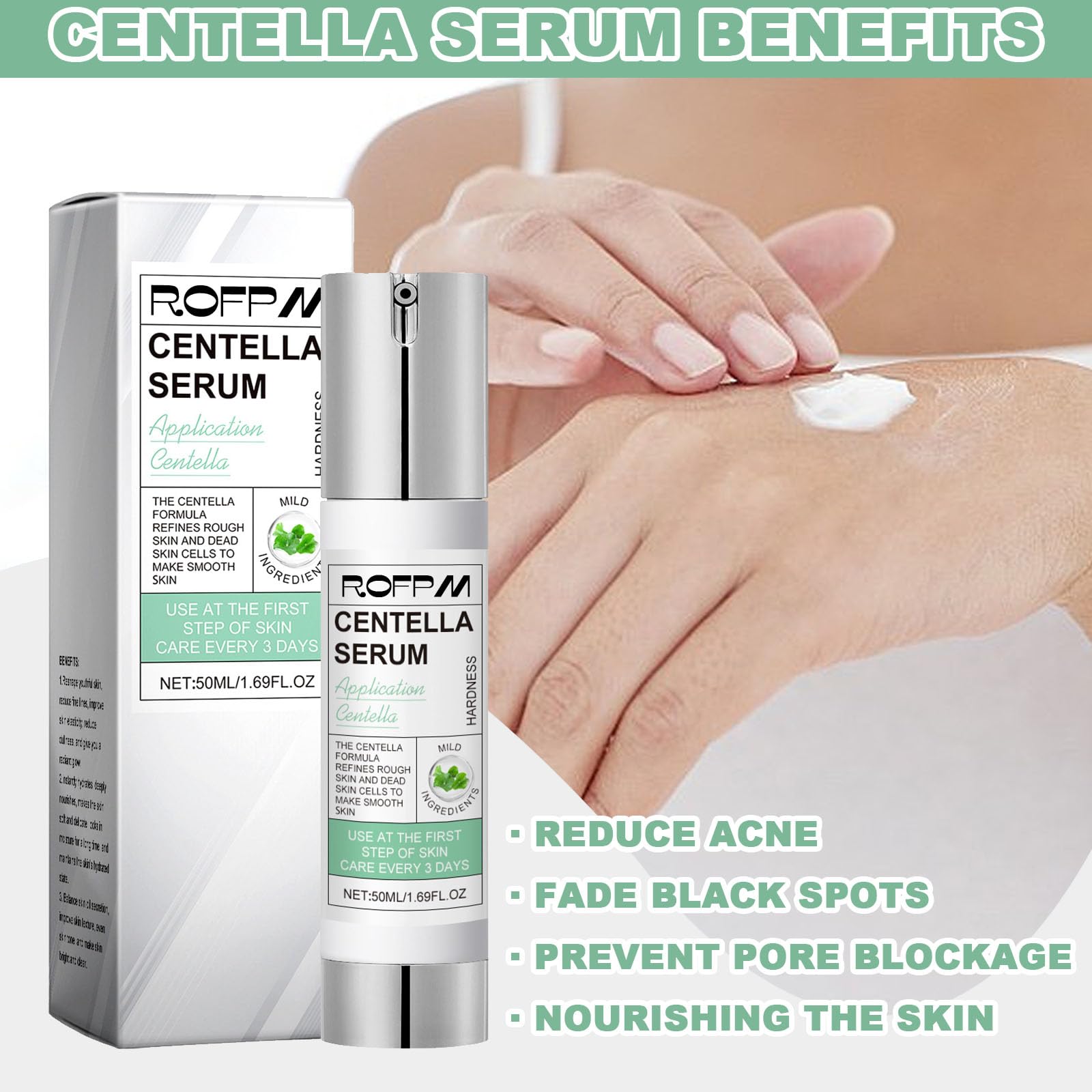 Centella Ampoule Serum - Deep Nourishing & Hydrating Facial Serum for Dry Skin | Korean Skincare for Moisturizing & Repairing | Day & Night Use for Glowing Complexion