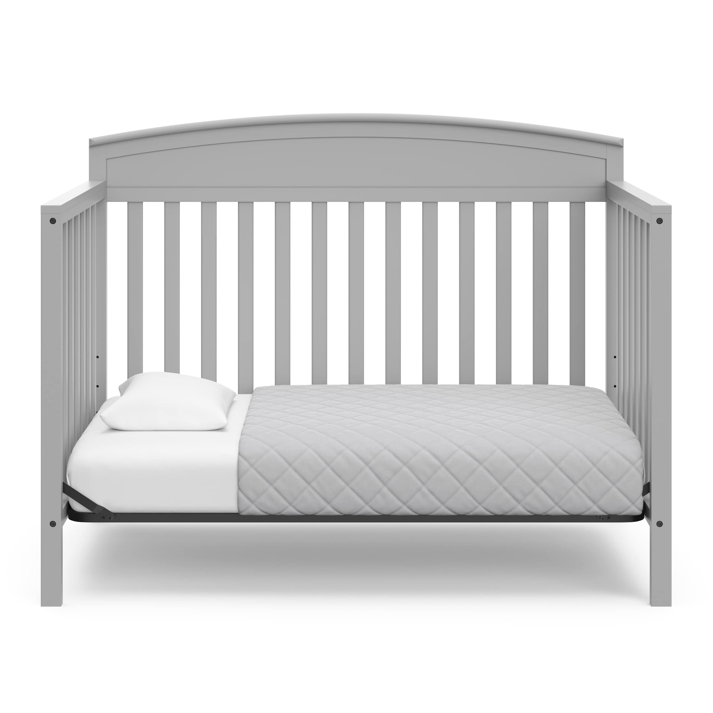 Graco Benton 5-in-1 Convertible Baby Crib in Pebble Gray – GREENGUARD Gold Certified, Converts to Toddler Bed, Daybed & Full Size Bed, Fits Standard Crib Mattress – Perfect for Nursery, Kids Room & Growing Families