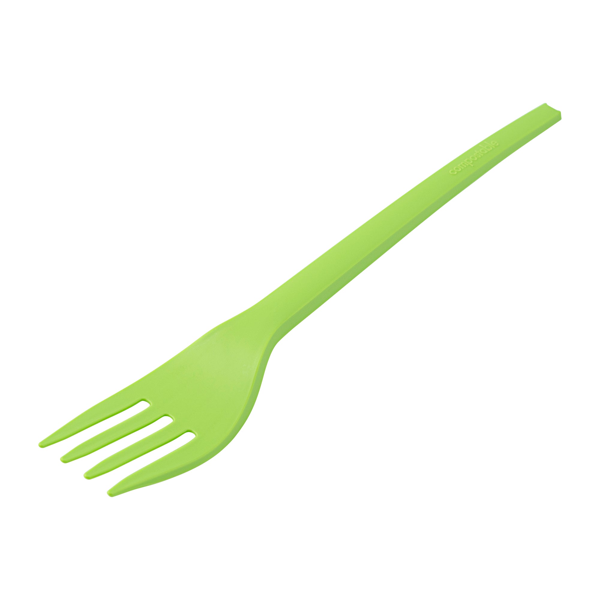 Eco-Friendly Compostable CPLA Plastic Forks - 250 Count Box | Heat Resistant, Biodegradable Cutlery for Parties, Picnics & Outdoor Events | Basic Nature Green Utensils (6.5 Inch)