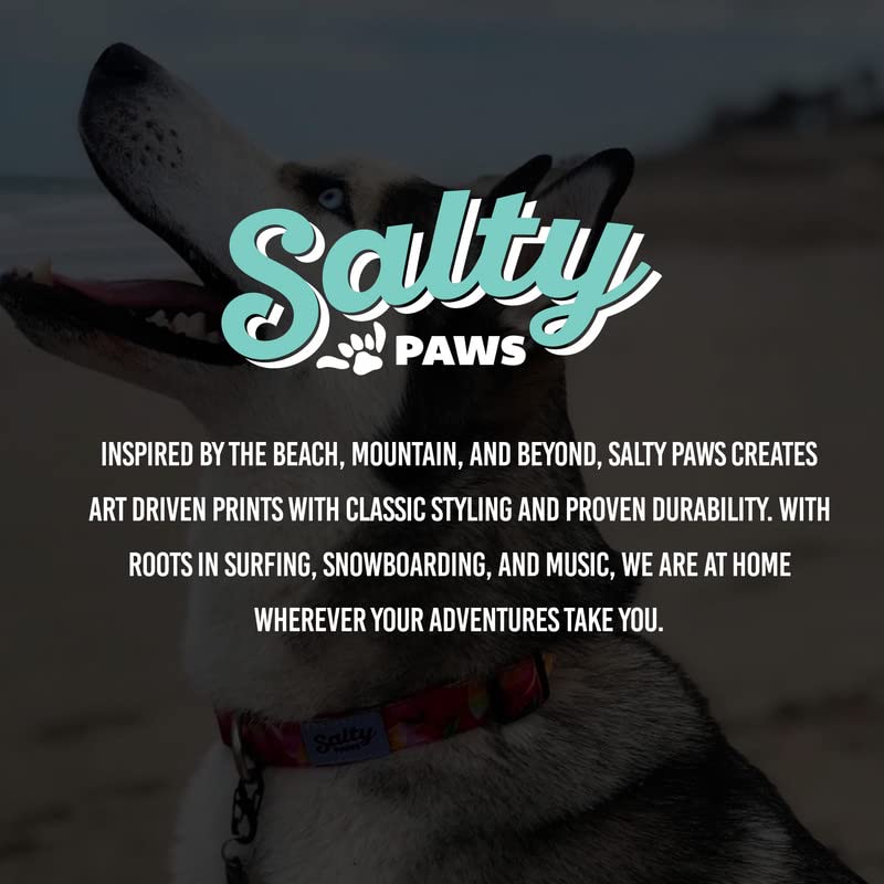 Shaka's Salty Paws Adjustable Dog Collar for Small, Medium & Large Dogs (18