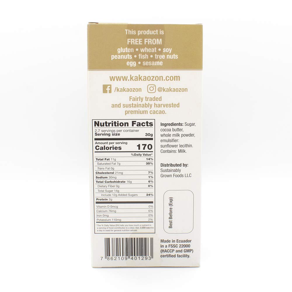 **KakaoZon Milk Chocolate Bars Variety Pack – Gluten-Free, Non-GMO, Dairy Chocolate Snacks | Fair Trade, Allergen-Friendly (Contains Milk) | Perfect for Gifts, Parties & Healthy Desserts**