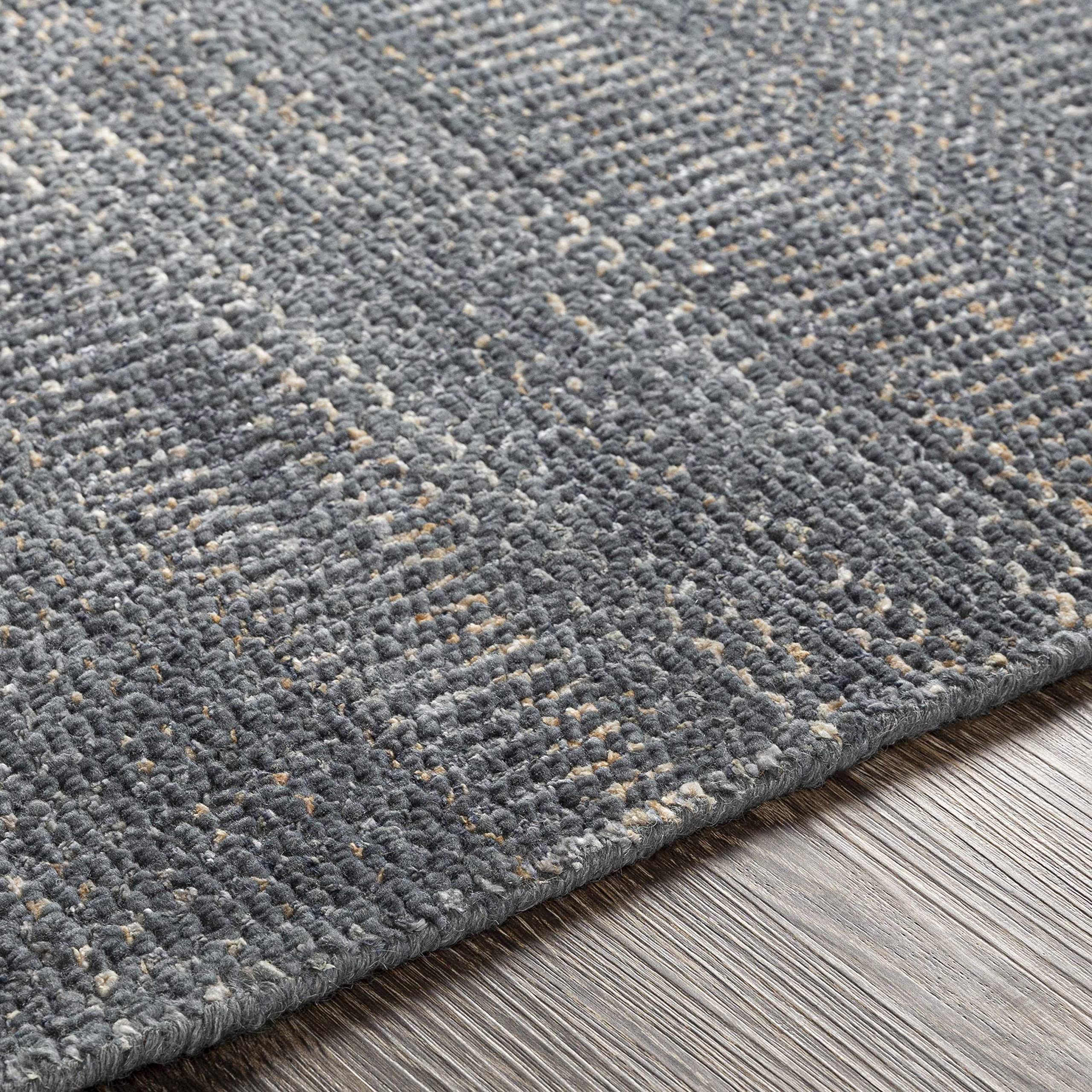 Modern Navy Blue Wool Area Rug 2' x 3' - Soft Handmade Tufted Rug for Living Room, Bedroom & Nursery - Non-Slip Denim Teal Accent Rug - Perfect for Home Decor, Cozy Spaces & High Traffic Areas