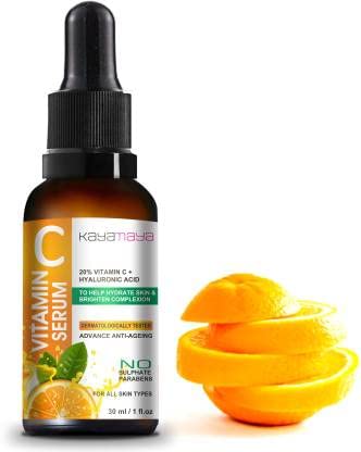 Kayamaya Vitamin C Face Serum for Skin Brightening & Anti-Aging | Dark Circle & Fine Line Corrector | Skin Repair & Sun Damage Treatment | 30ml - Perfect for Morning Skincare Routine & Nighttime Skin Rejuvenation